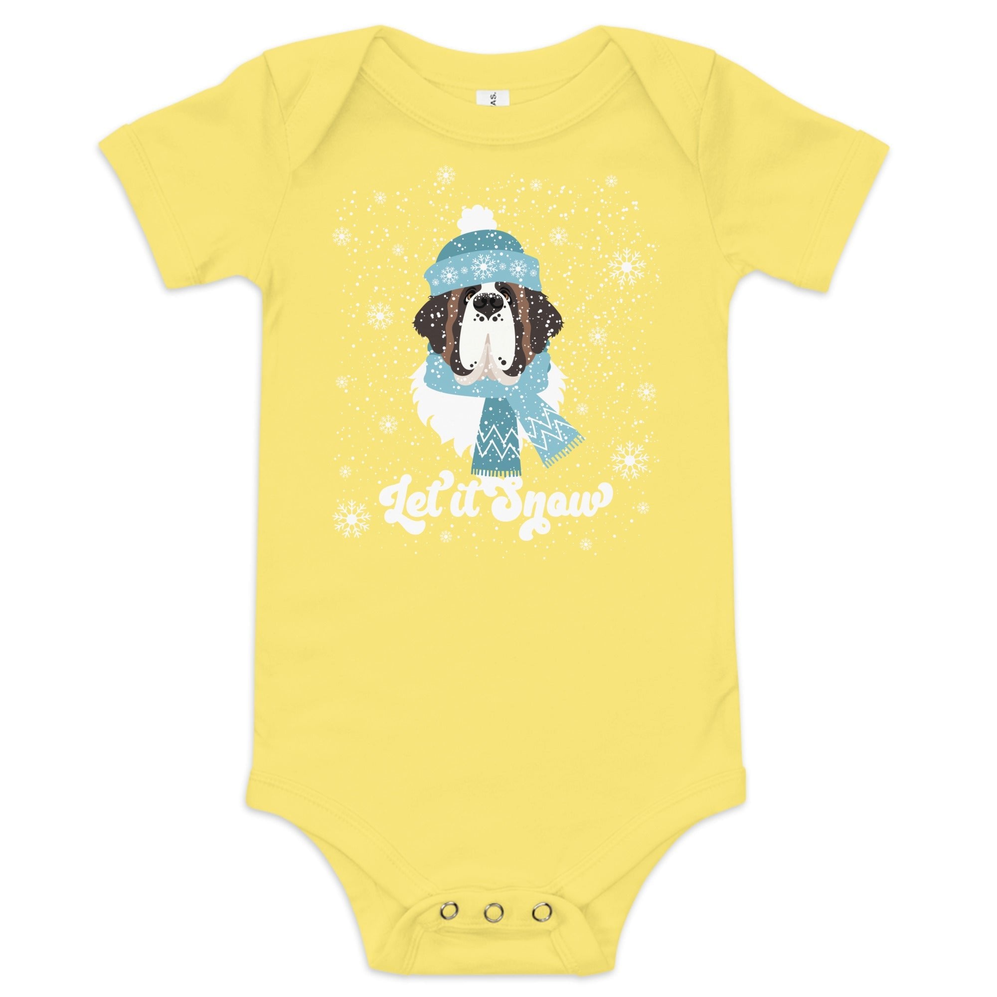 Let It Snow Baby Short Sleeve One Piece - Lucy + Norman