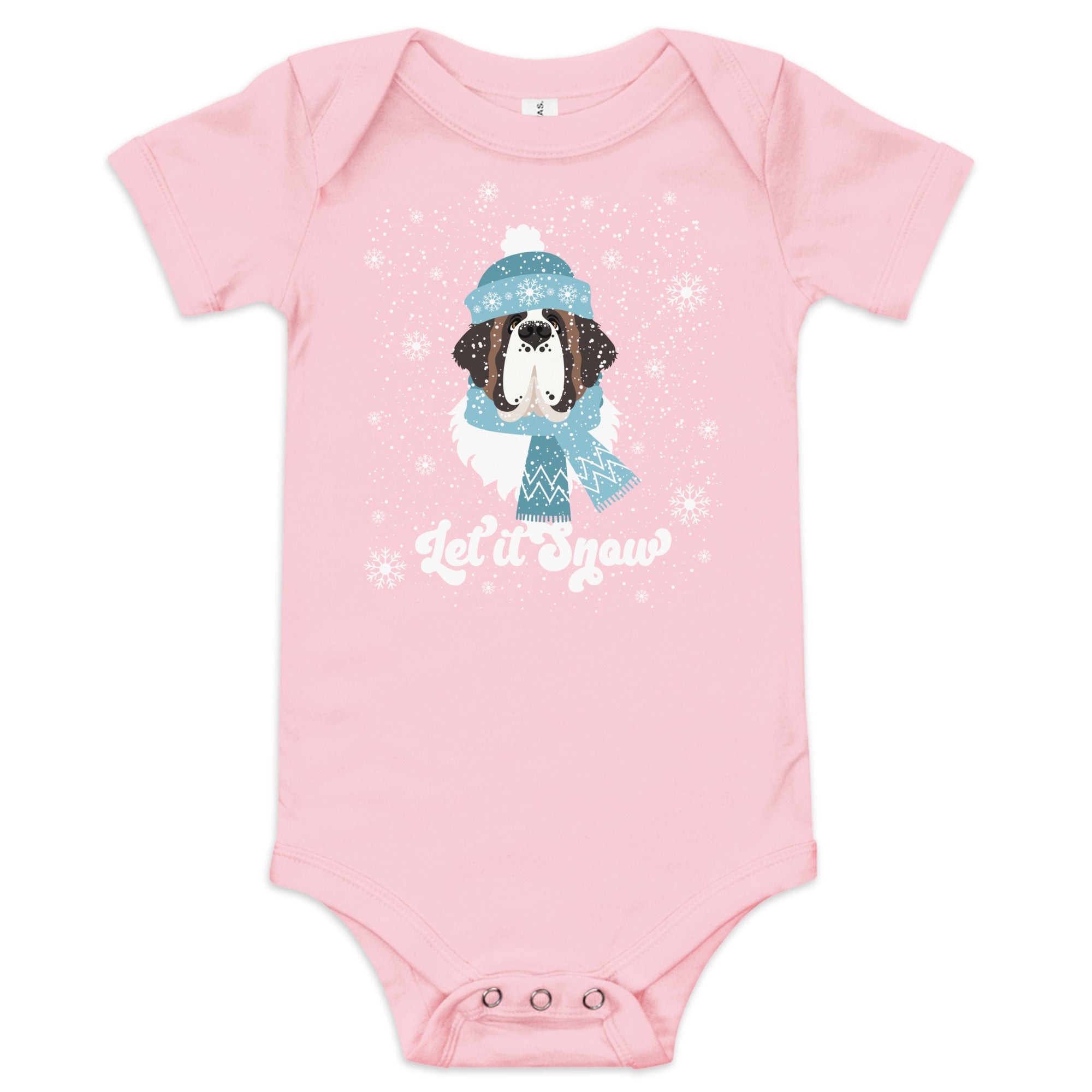 Let It Snow Baby Short Sleeve One Piece - Lucy + Norman