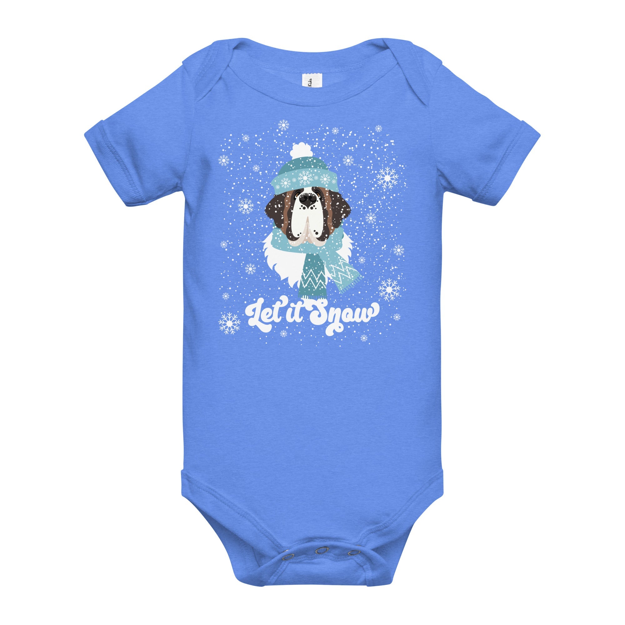 Let It Snow Baby Short Sleeve One Piece - Lucy + Norman