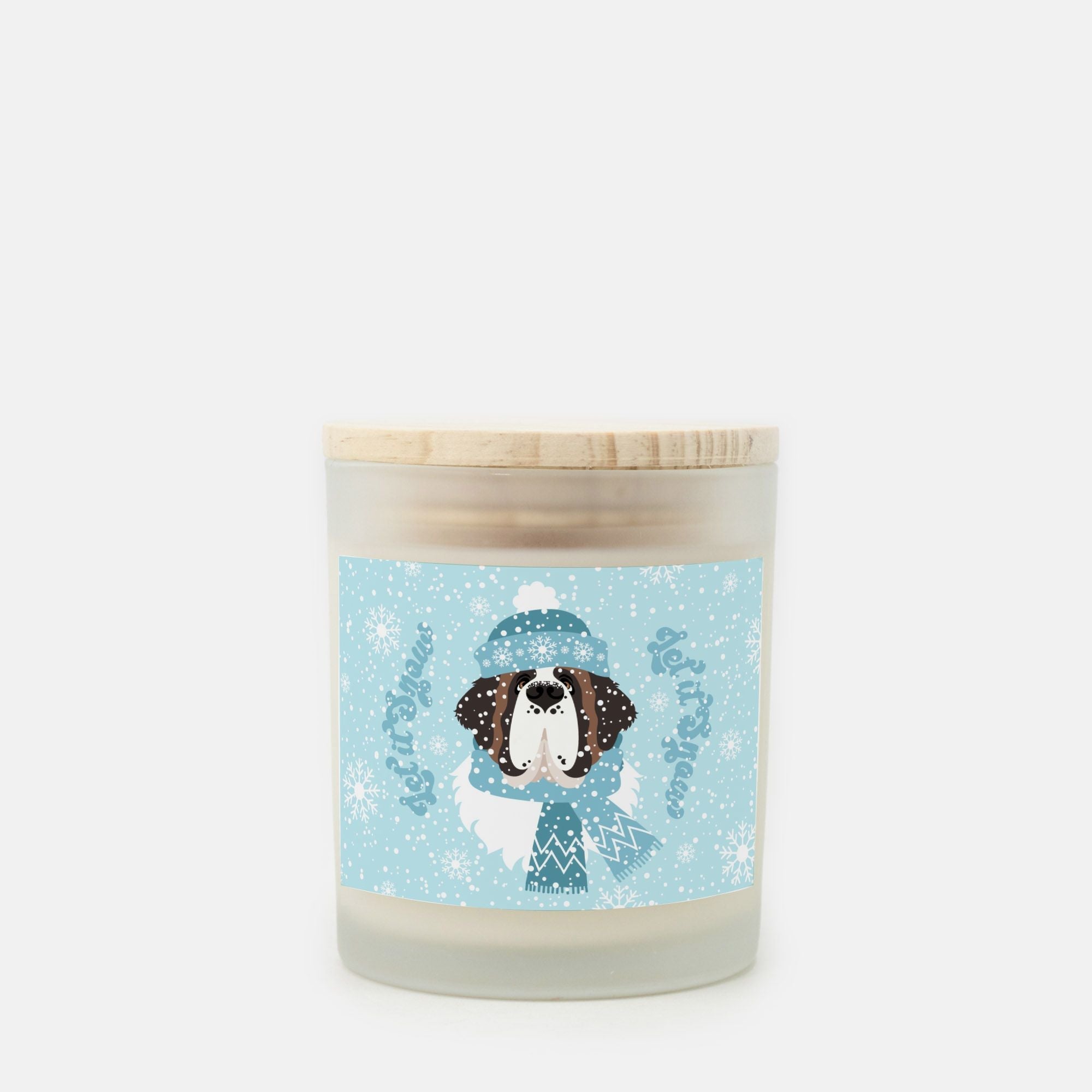 Let It Snow Frosted Glass Candle - Lucy + Norman