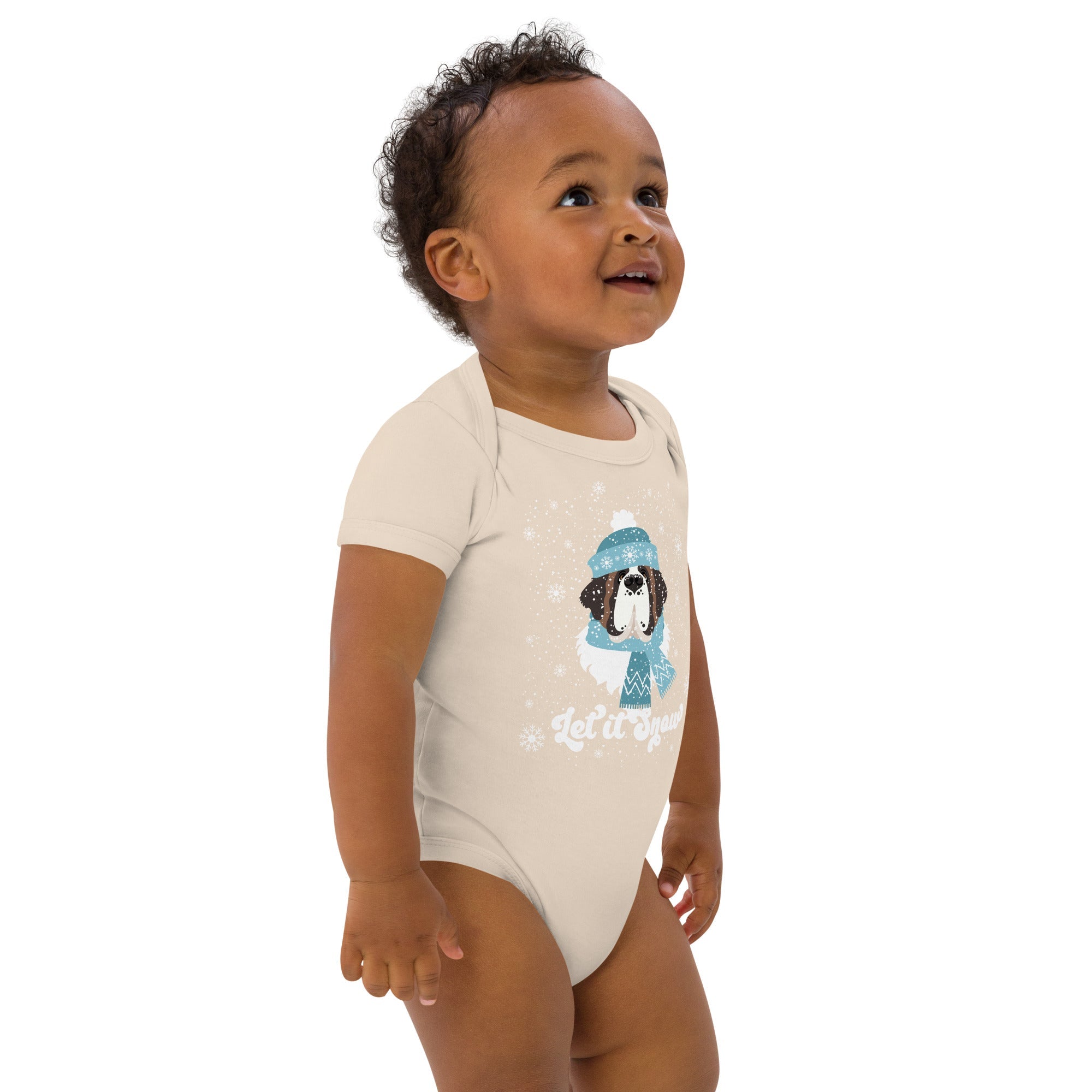 Let It Snow Organic Cotton Baby Bodysuit - Lucy + Norman