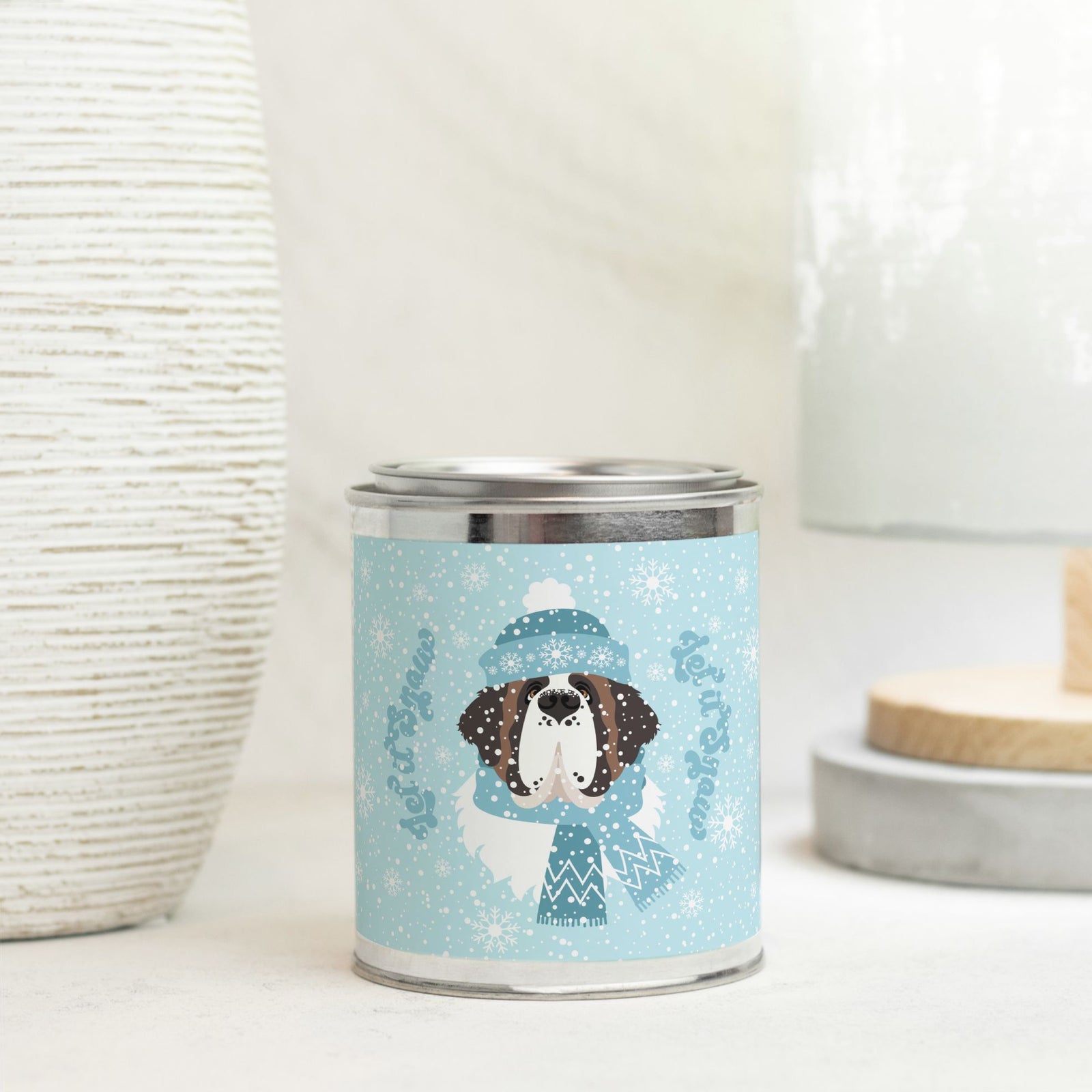 Let It Snow Paint Can Candle 16 oz - Lucy + Norman