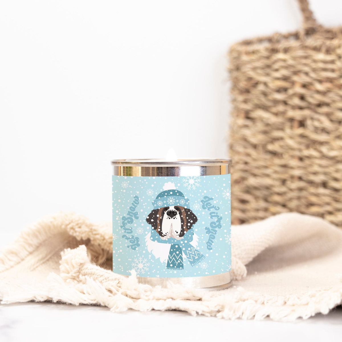 Let It Snow Paint Can Candle 8oz - Lucy + Norman