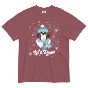 Let It Snow St Bernard Comfort Colors T-Shirt - Lucy + Norman