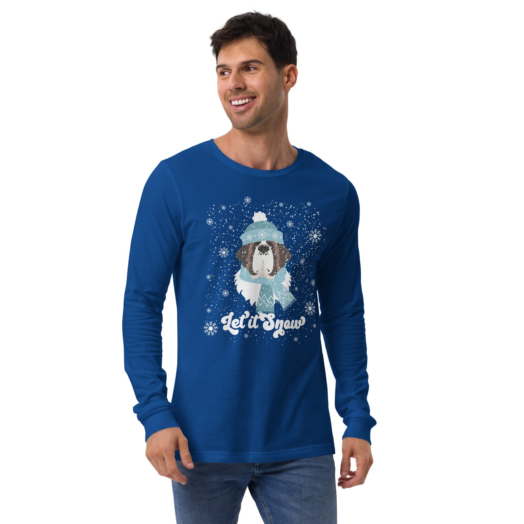 Let It Snow St Bernard Long Sleeve Tee - Lucy + Norman