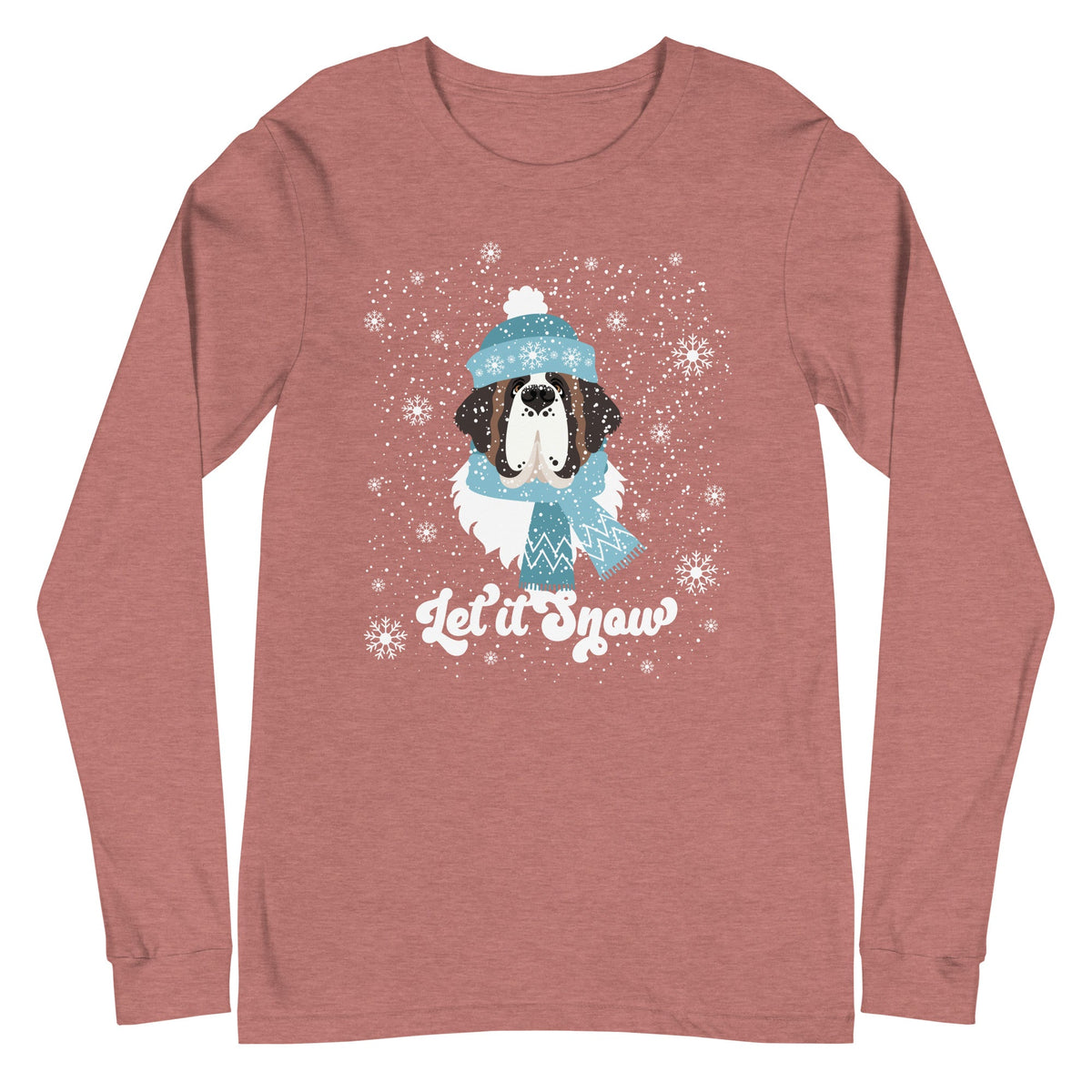 Let It Snow St Bernard Long Sleeve Tee - Lucy + Norman