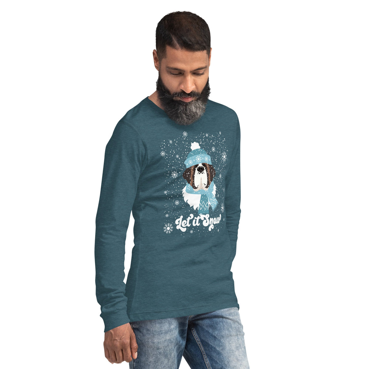 Let It Snow St Bernard Long Sleeve Tee - Lucy + Norman