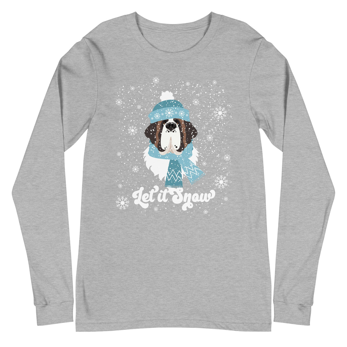 Let It Snow St Bernard Long Sleeve Tee - Lucy + Norman