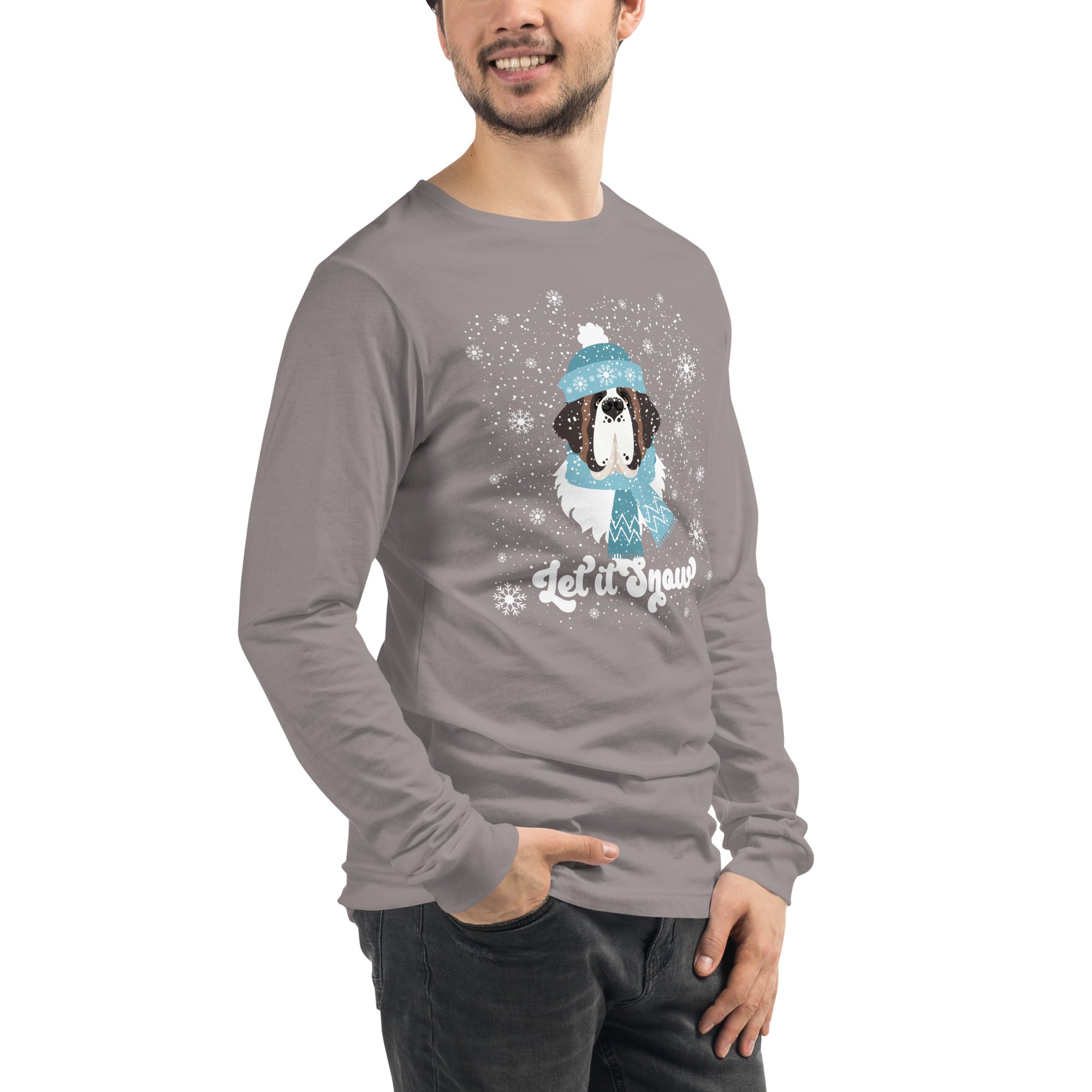 Let It Snow St Bernard Long Sleeve Tee - Lucy + Norman