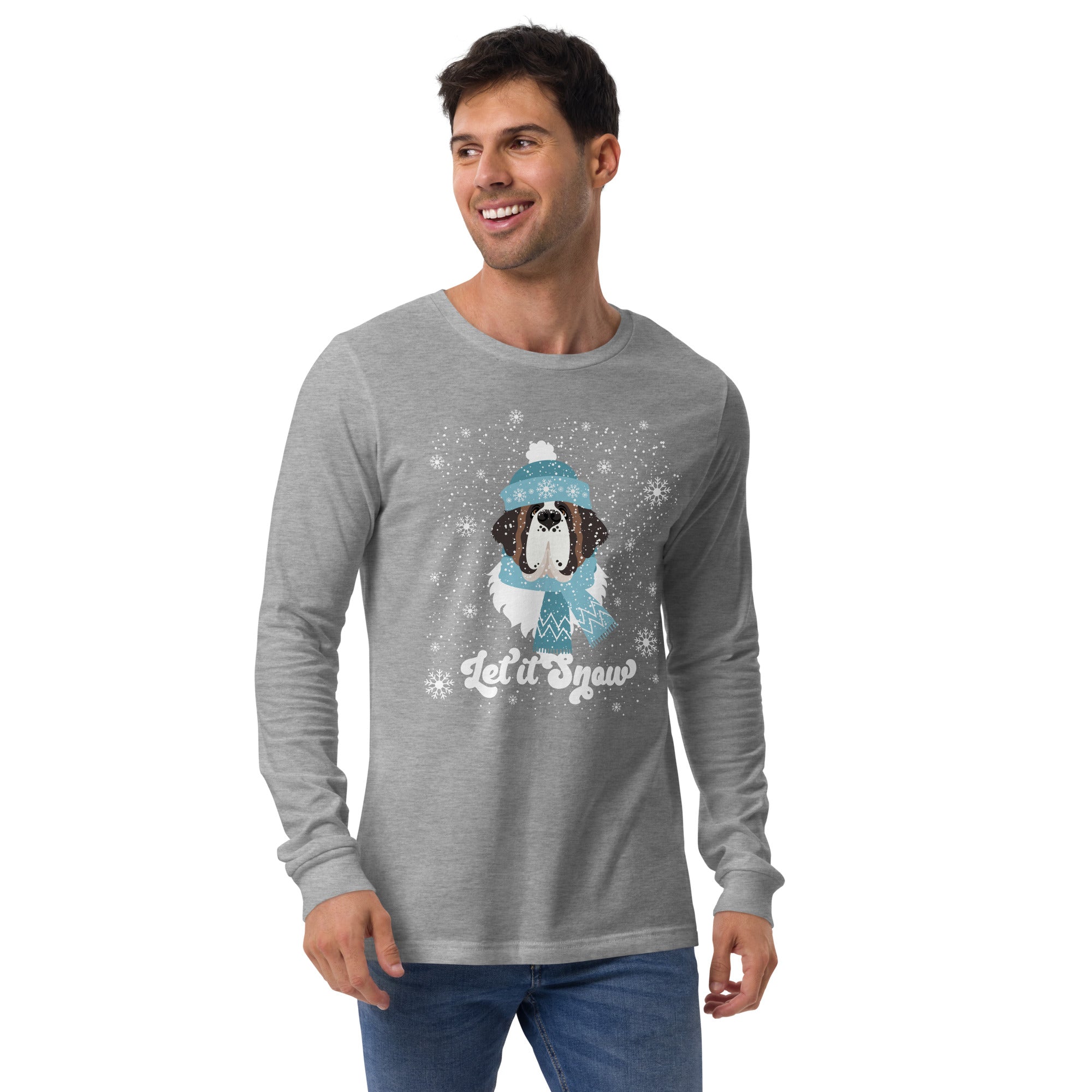 Let It Snow St Bernard Long Sleeve Tee - Lucy + Norman