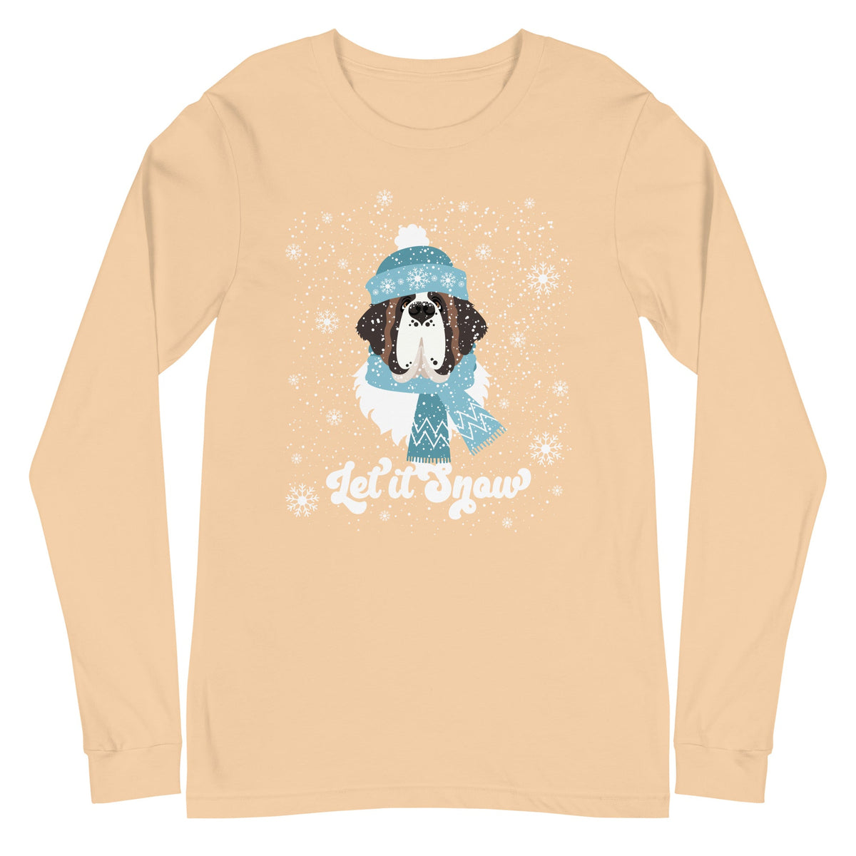 Let It Snow St Bernard Long Sleeve Tee - Lucy + Norman
