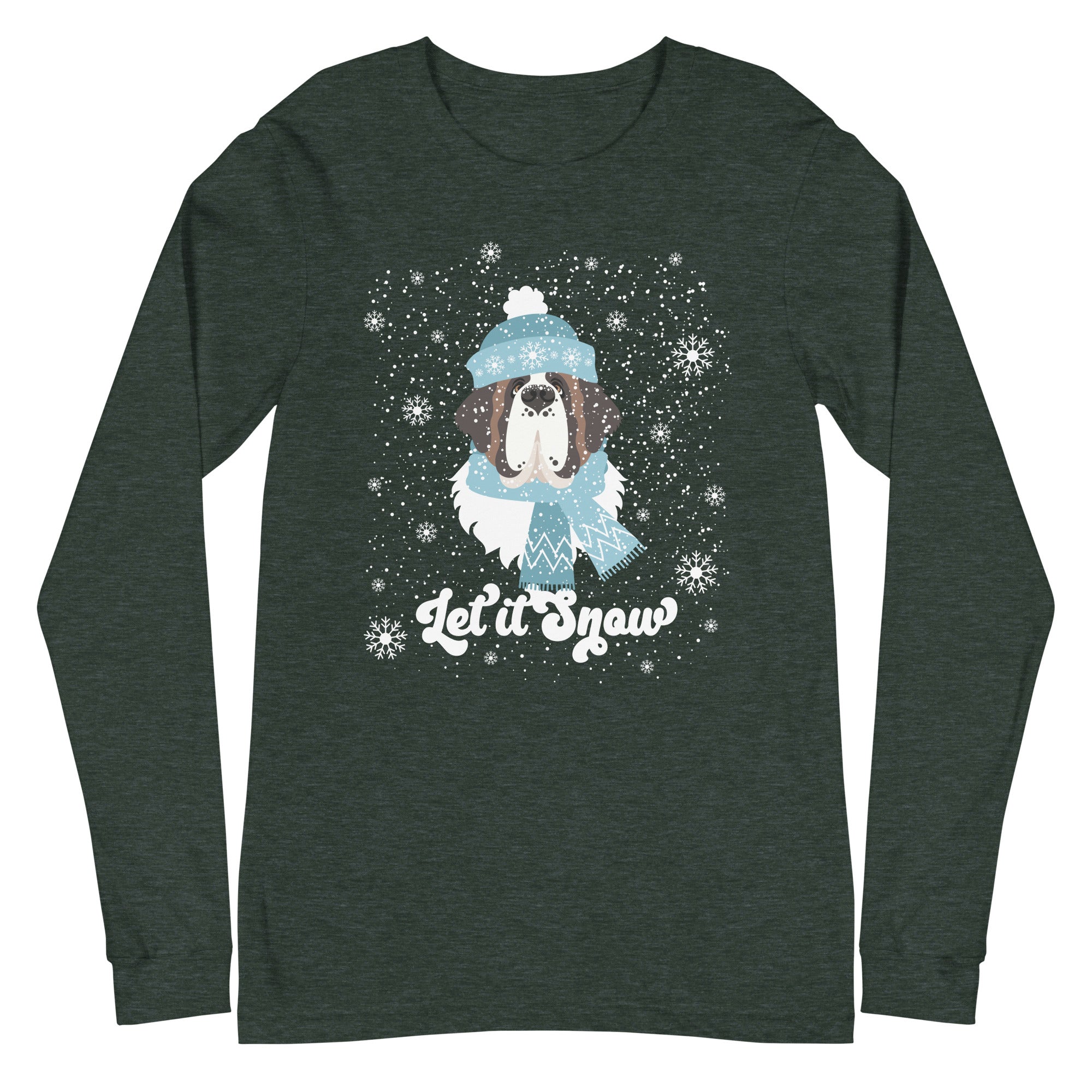 Let It Snow St Bernard Long Sleeve Tee - Lucy + Norman