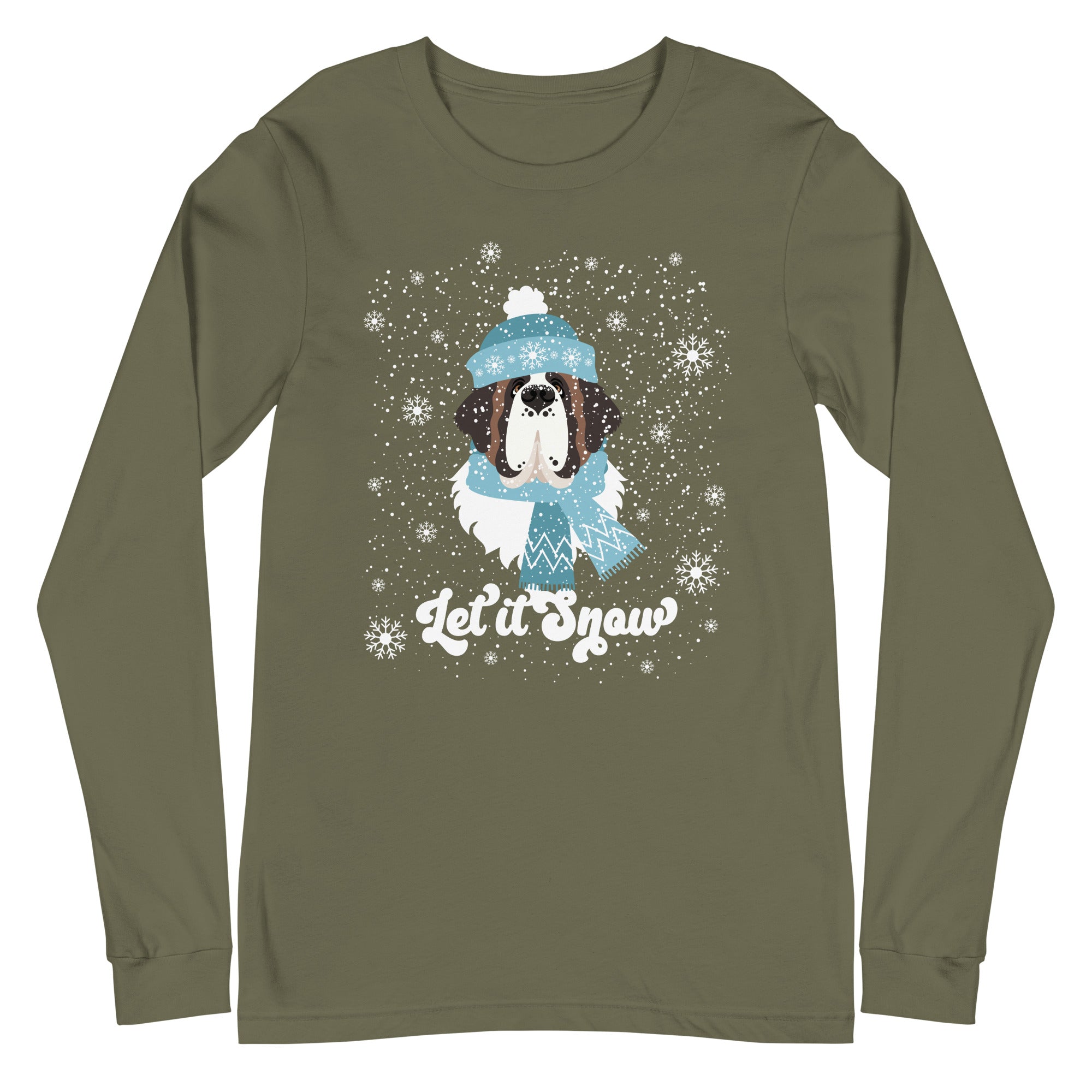 Let It Snow St Bernard Long Sleeve Tee - Lucy + Norman