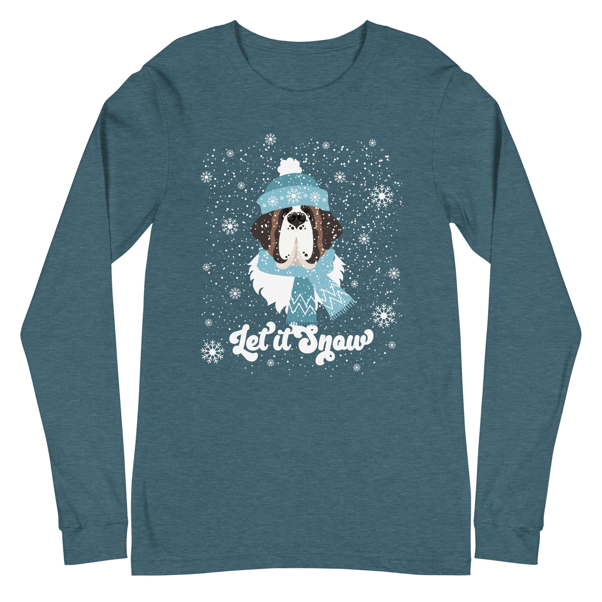 Let It Snow St Bernard Long Sleeve Tee - Lucy + Norman