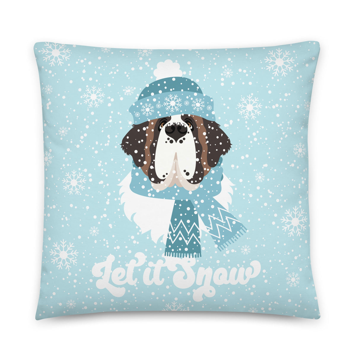 Let It Snow St Bernard Pillow - Lucy + Norman