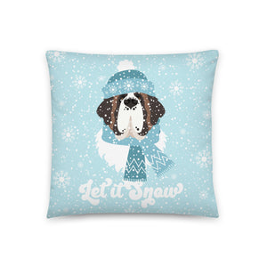 Let It Snow St Bernard Pillow - Lucy + Norman
