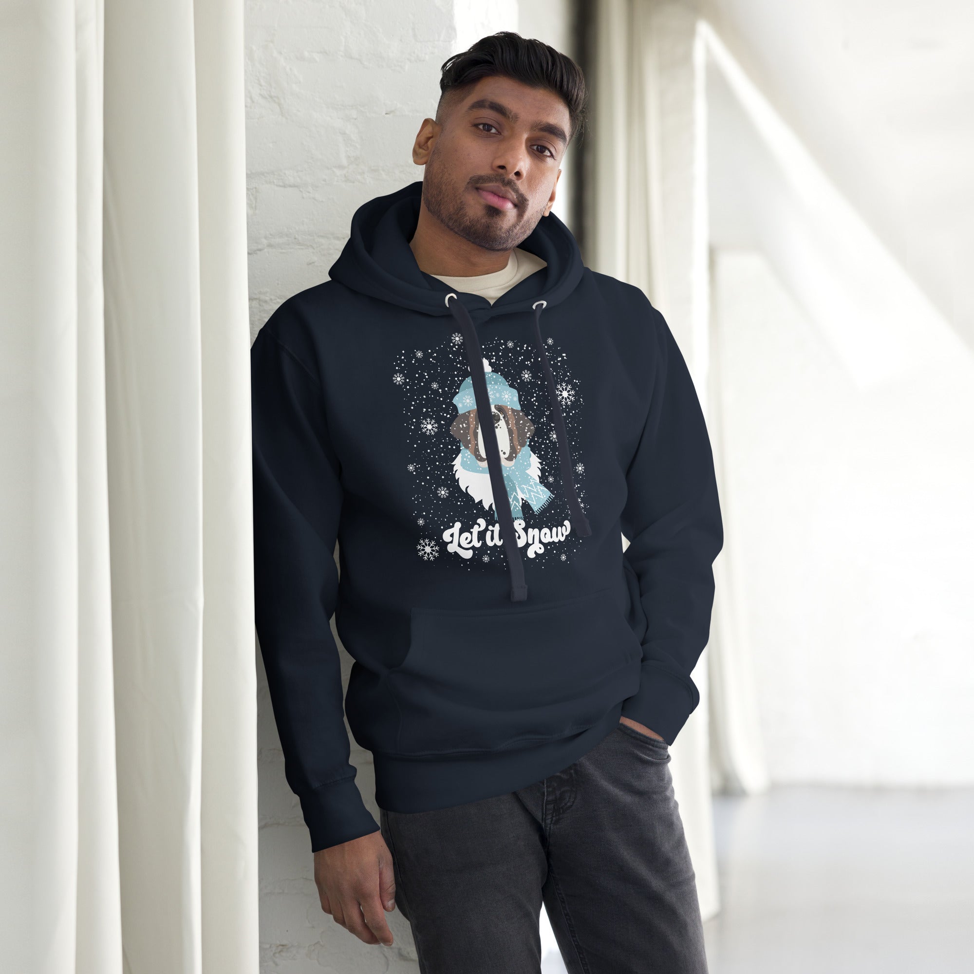 Let It Snow St Bernard Premium Hoodie - Lucy + Norman