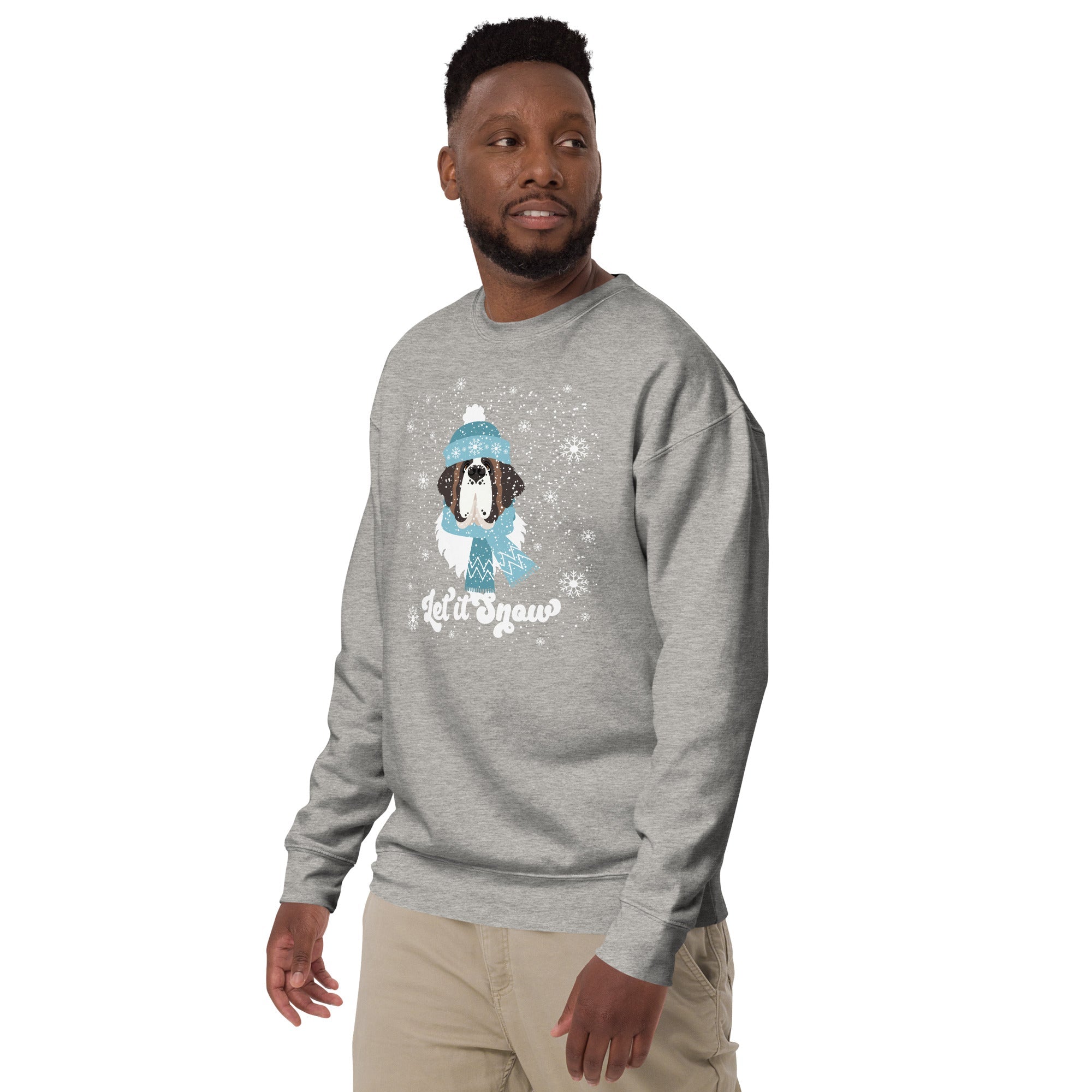 Let It Snow St Bernard Premium Sweatshirt - Lucy + Norman