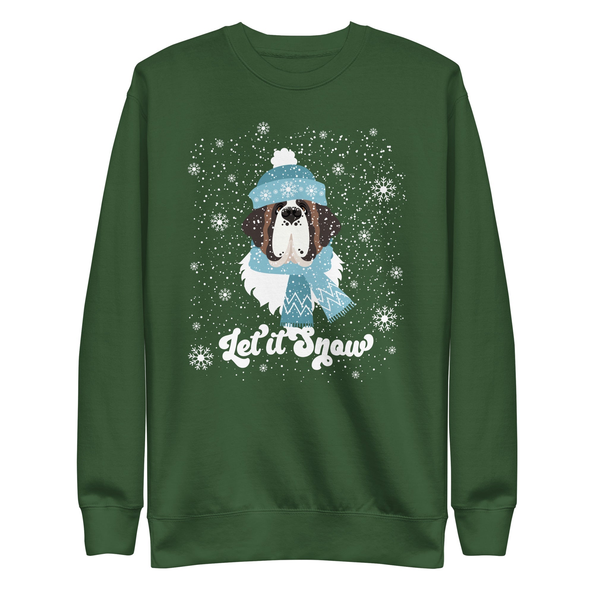 Let It Snow St Bernard Premium Sweatshirt - Lucy + Norman