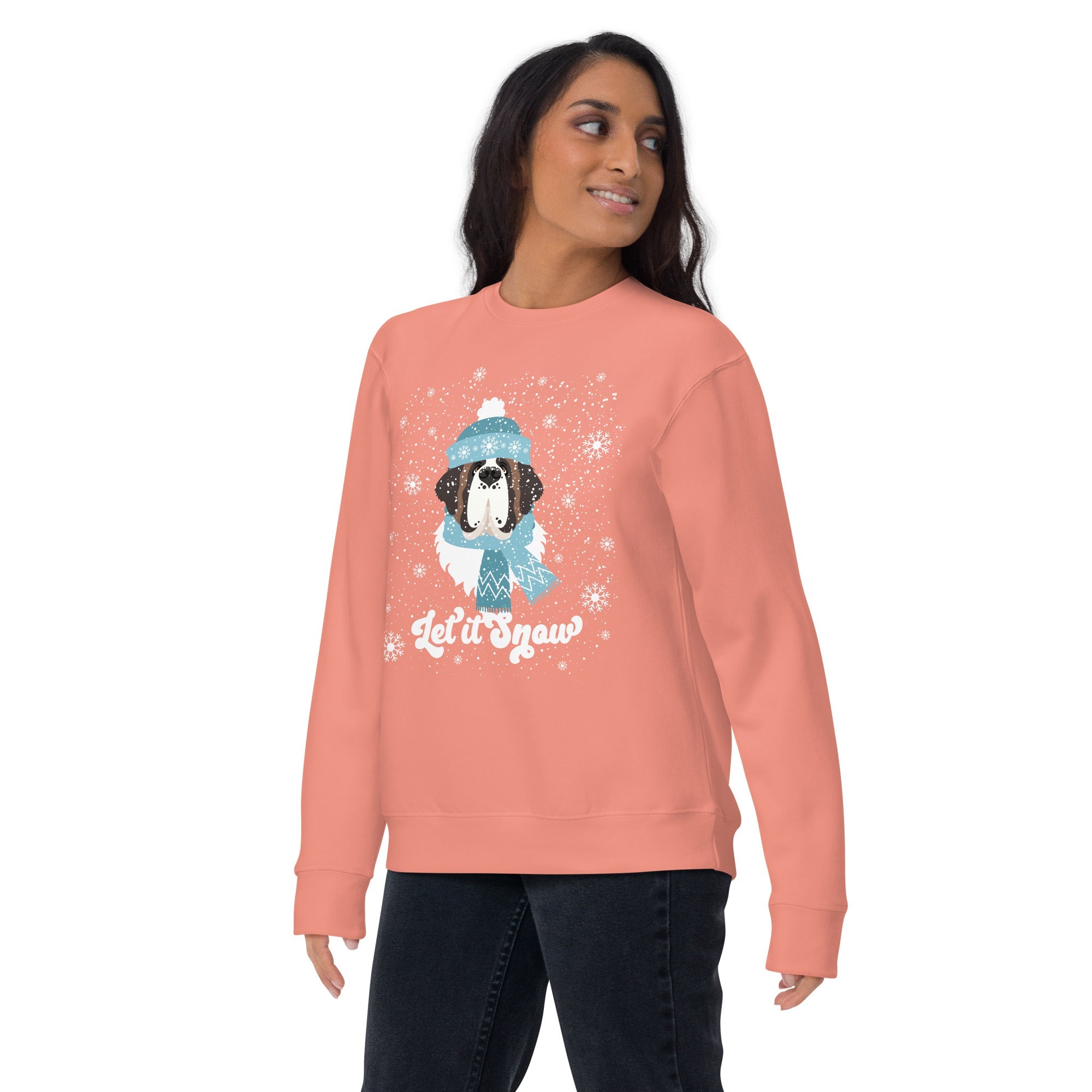 Let It Snow St Bernard Premium Sweatshirt - Lucy + Norman