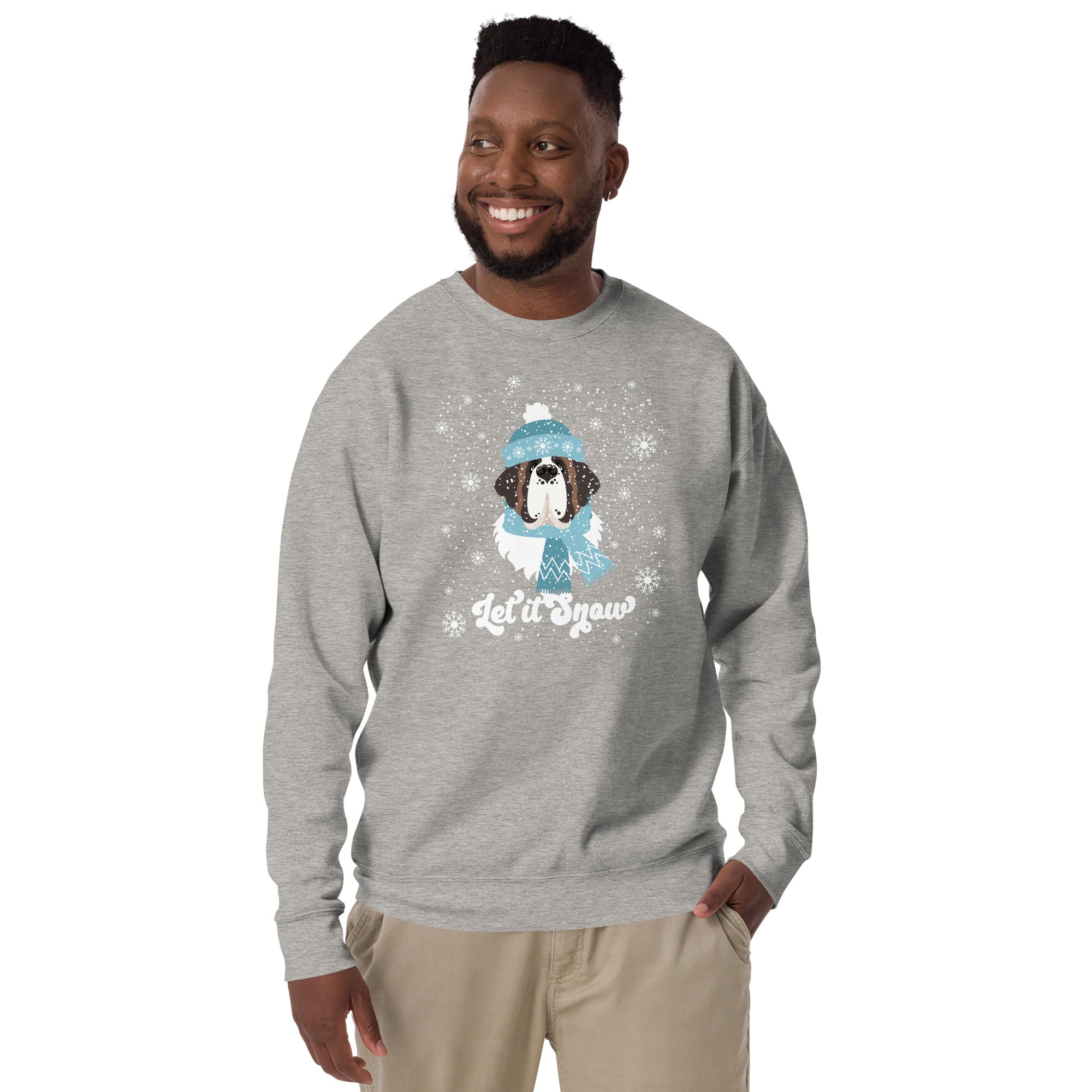 Let It Snow St Bernard Premium Sweatshirt - Lucy + Norman