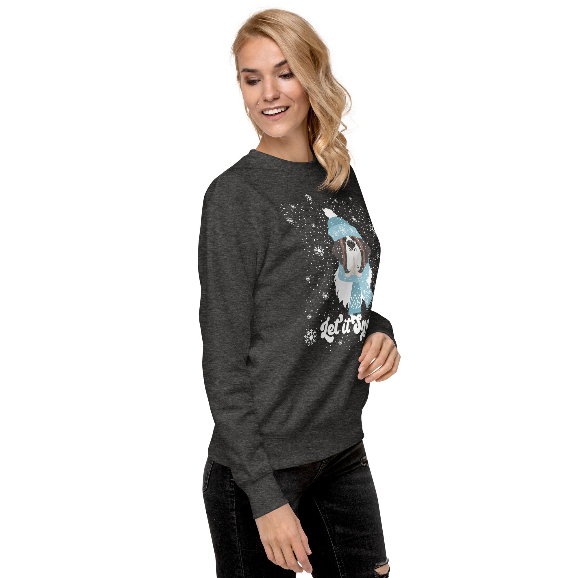 Let It Snow St Bernard Premium Sweatshirt - Lucy + Norman