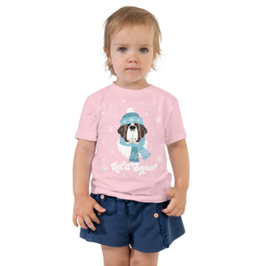 Let It Snow Toddler Short Sleeve Tee - Lucy + Norman