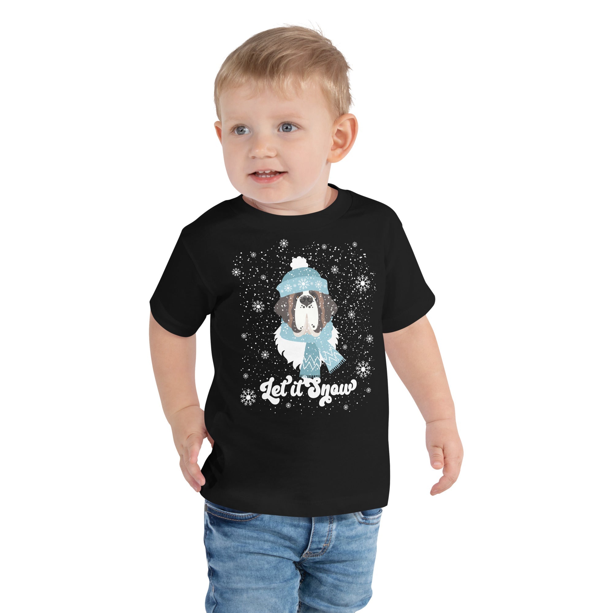 Let It Snow Toddler Short Sleeve Tee - Lucy + Norman