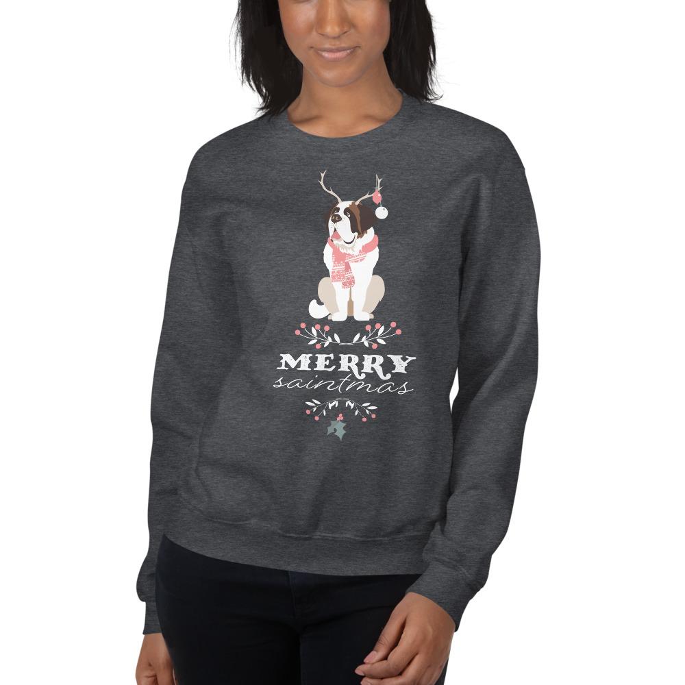 Merry Saintmas St Bernard Sweatshirt - Lucy + Norman