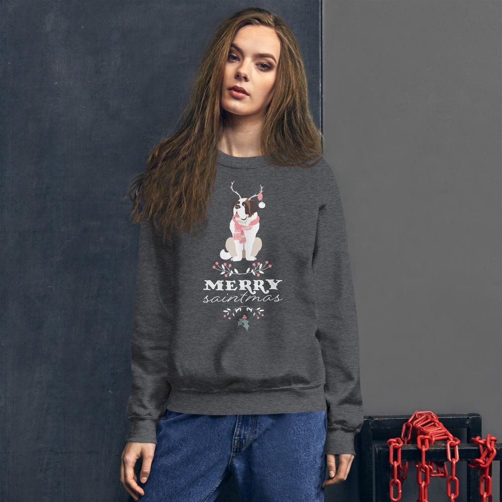 Merry Saintmas St Bernard Sweatshirt - Lucy + Norman