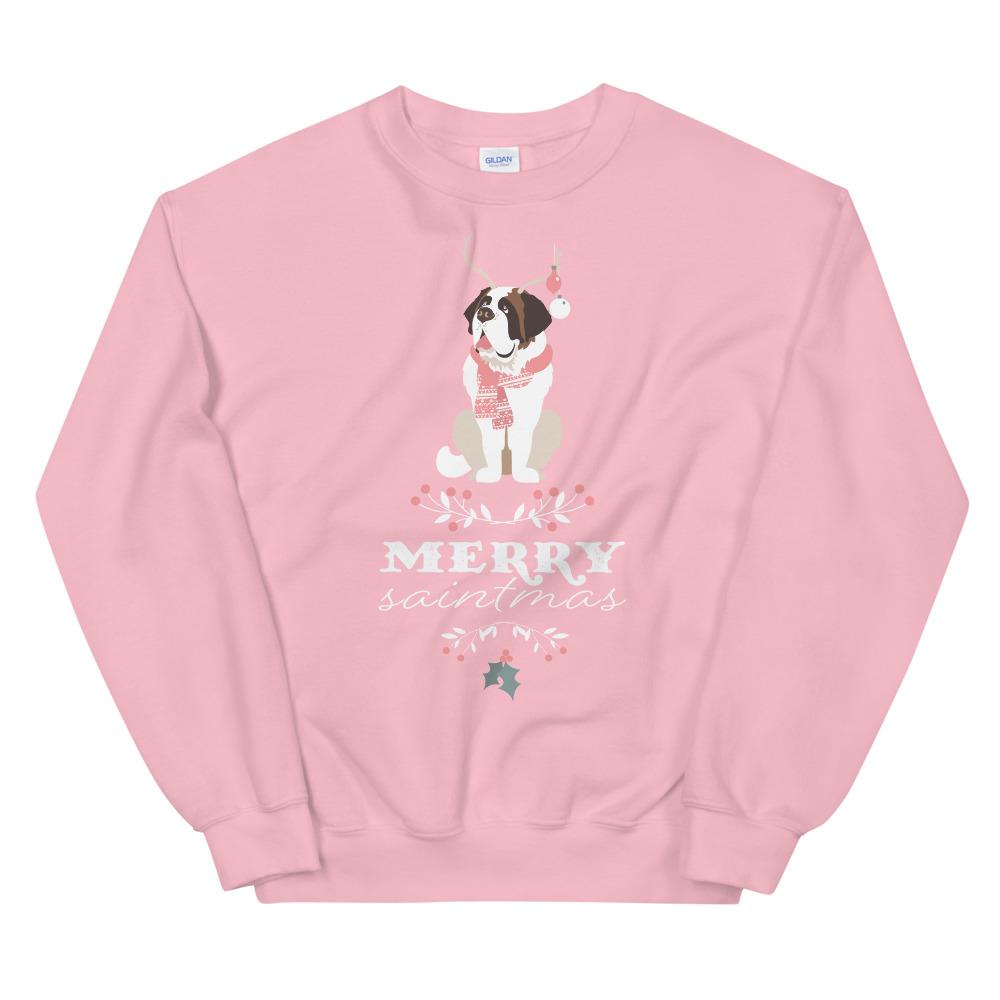 Merry Saintmas St Bernard Sweatshirt - Lucy + Norman