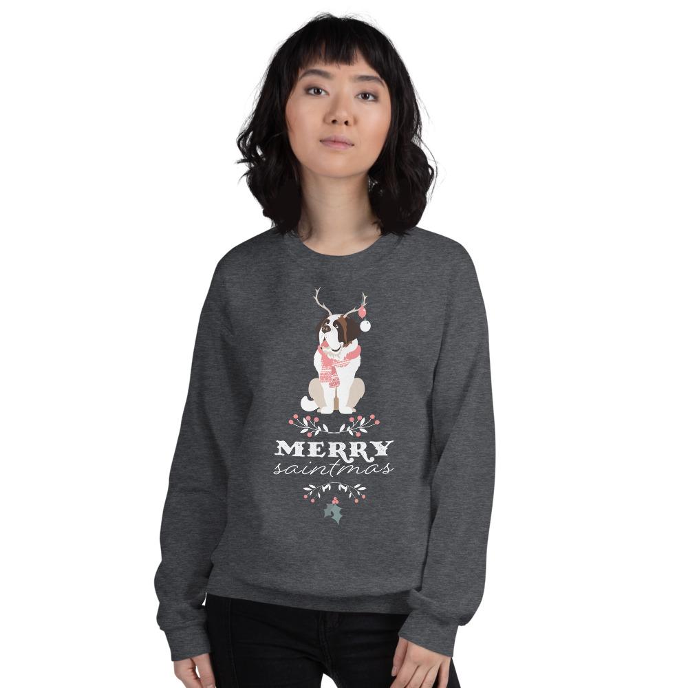 Merry Saintmas St Bernard Sweatshirt - Lucy + Norman