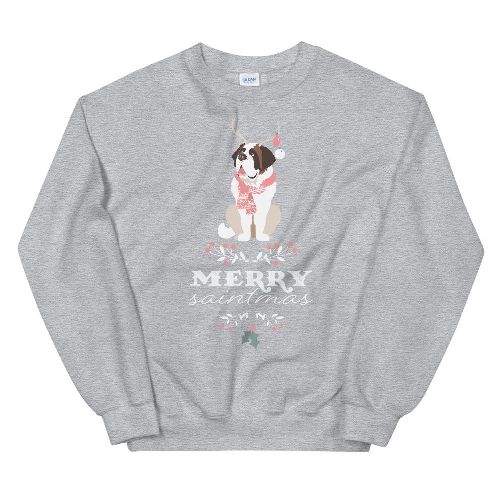 Merry Saintmas St Bernard Sweatshirt - Lucy + Norman