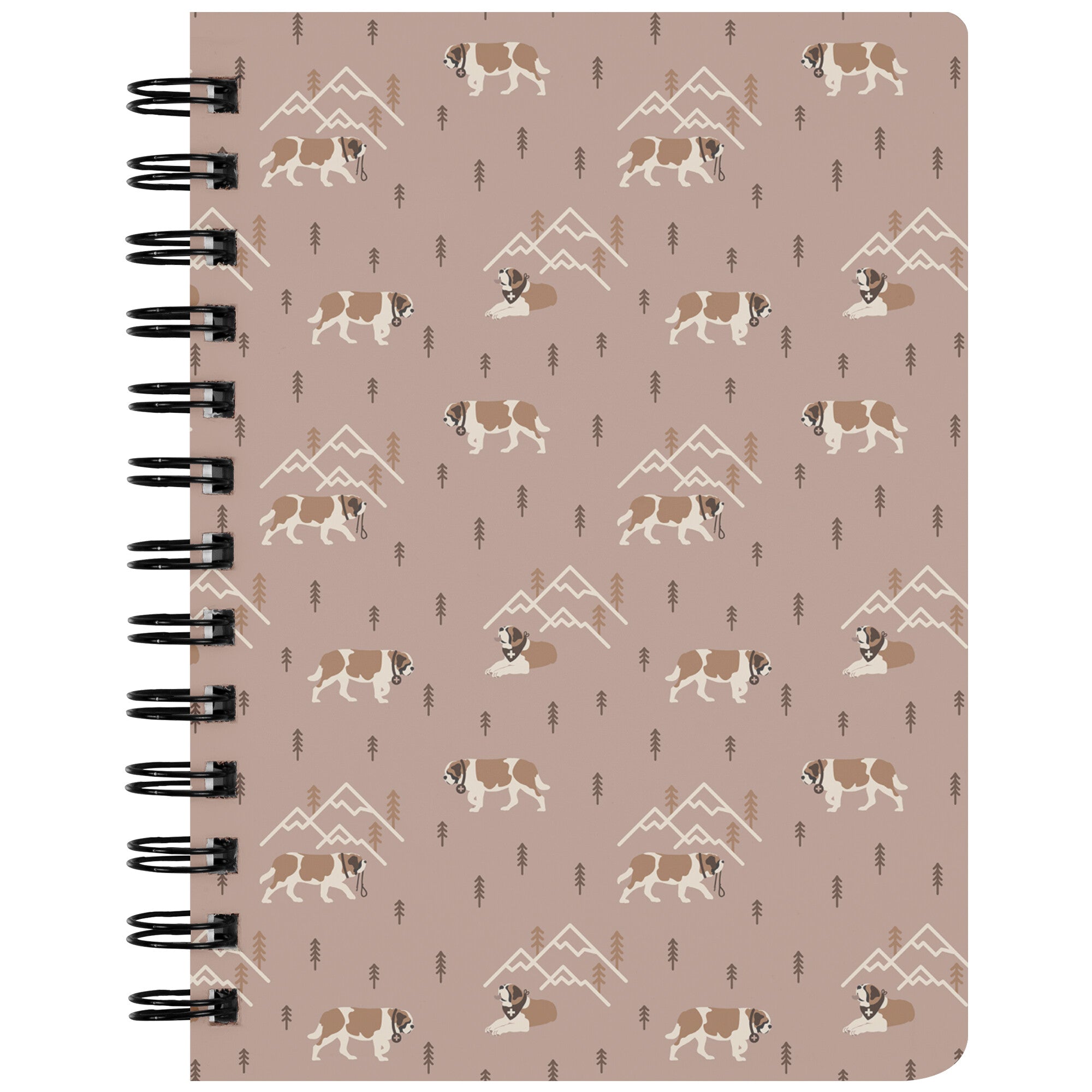 Minimal Mountain Pink Spiral Notebook - Lucy + Norman