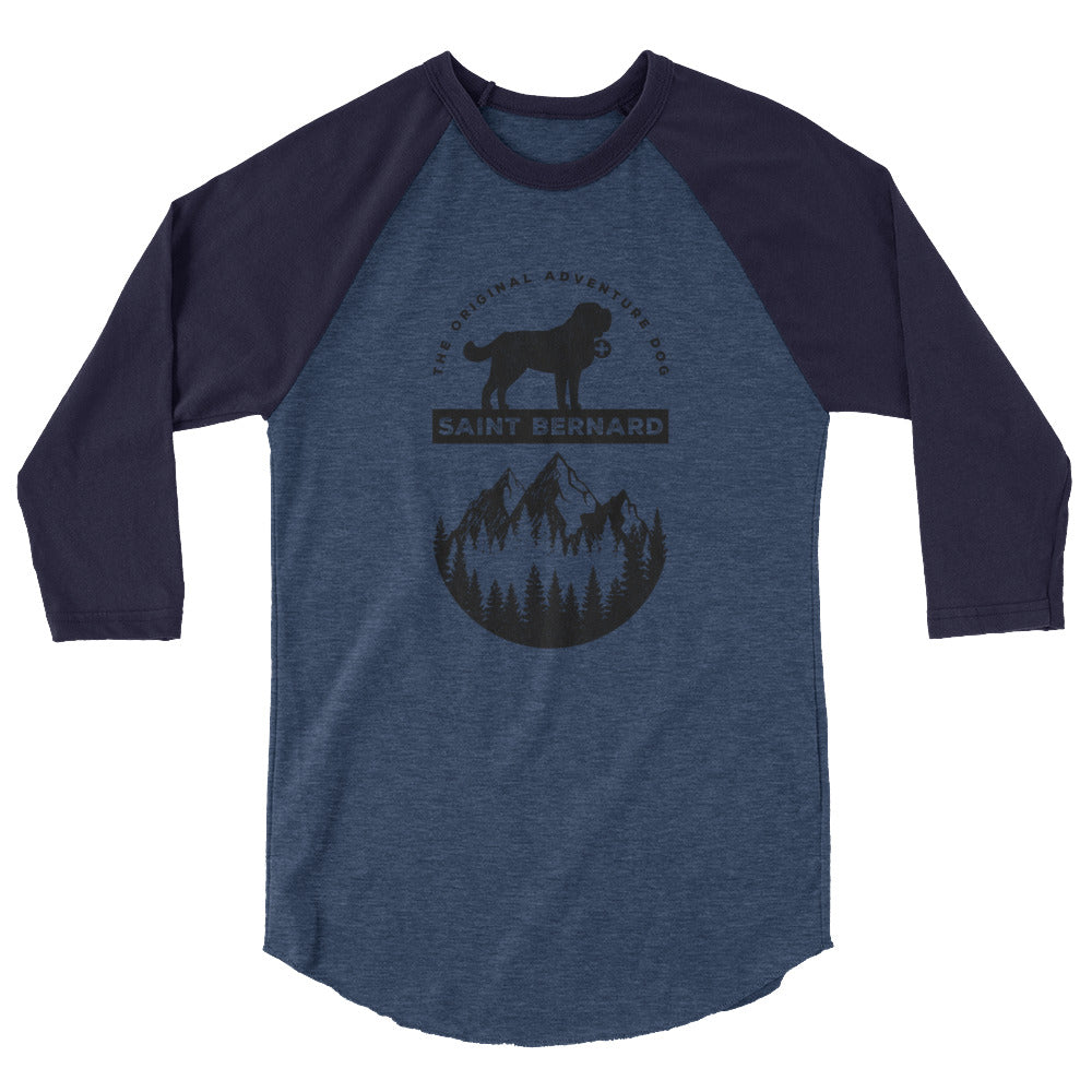 Saint Bernard The Original Adventure Dog Raglan Shirt