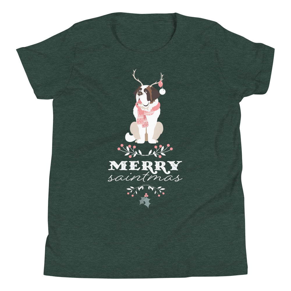 St Bernard Merry Saintmas Youth T-Shirt