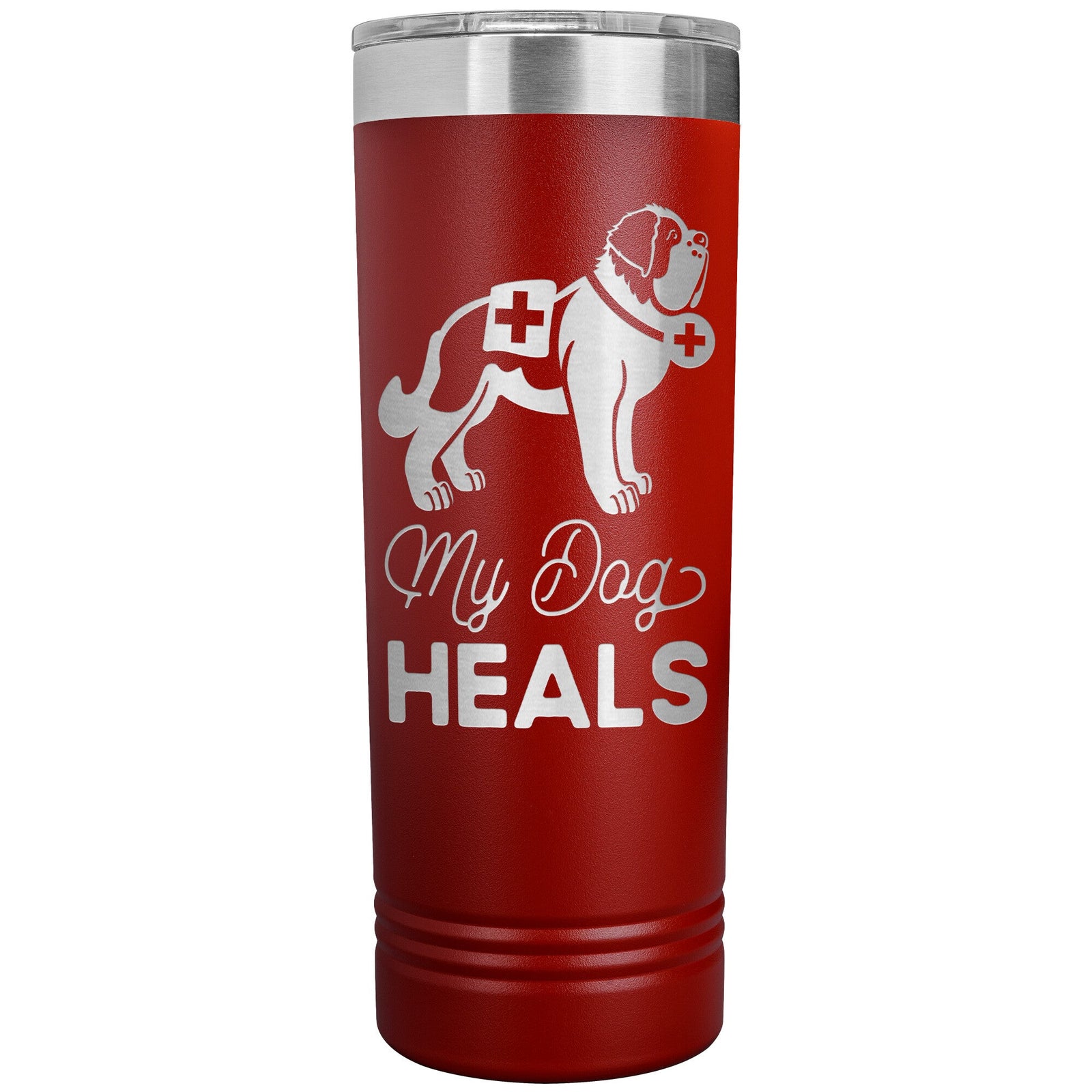 My Dog Heals Skinny Tumbler - Lucy + Norman