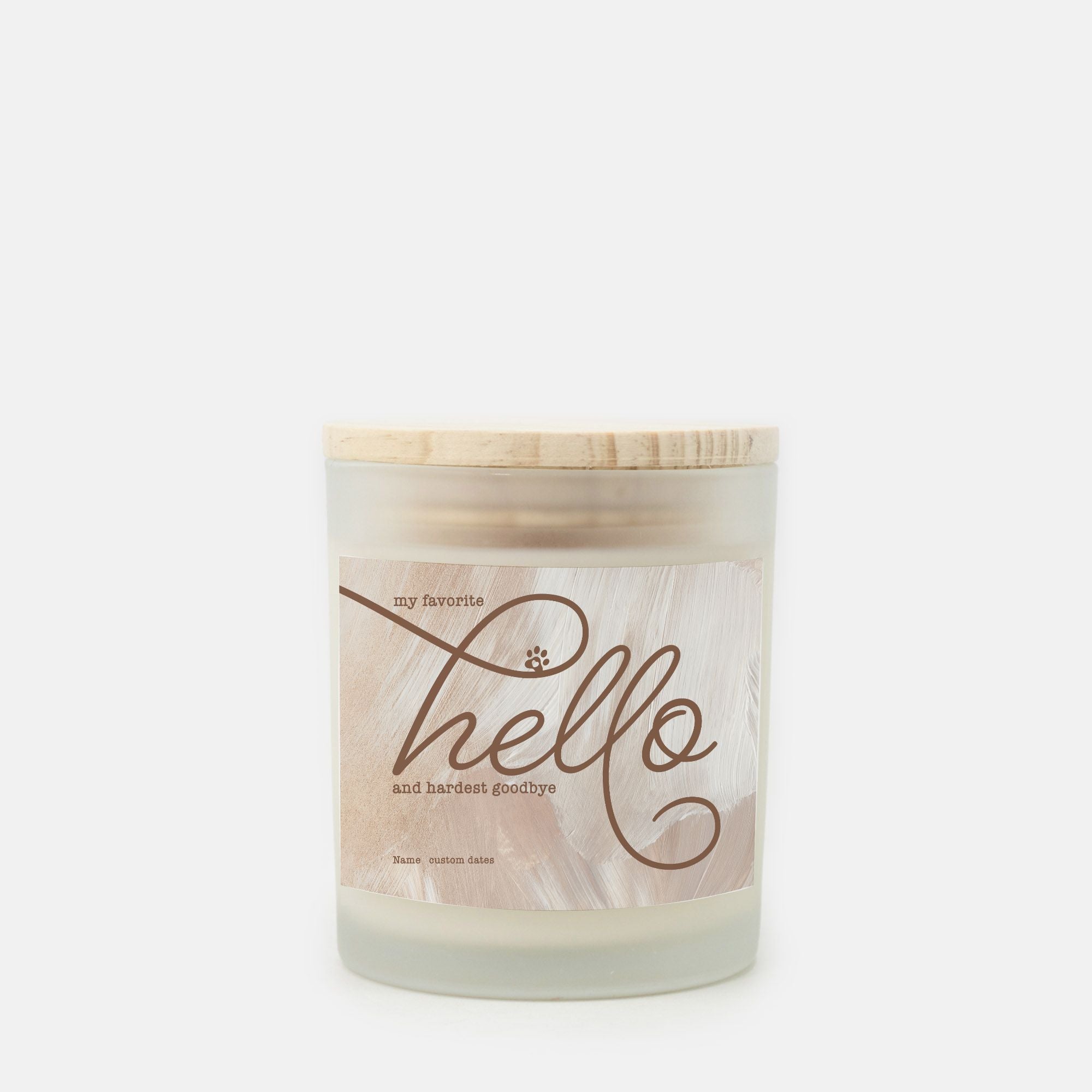 My Favorite Hello Memorial Candle - Lucy + Norman