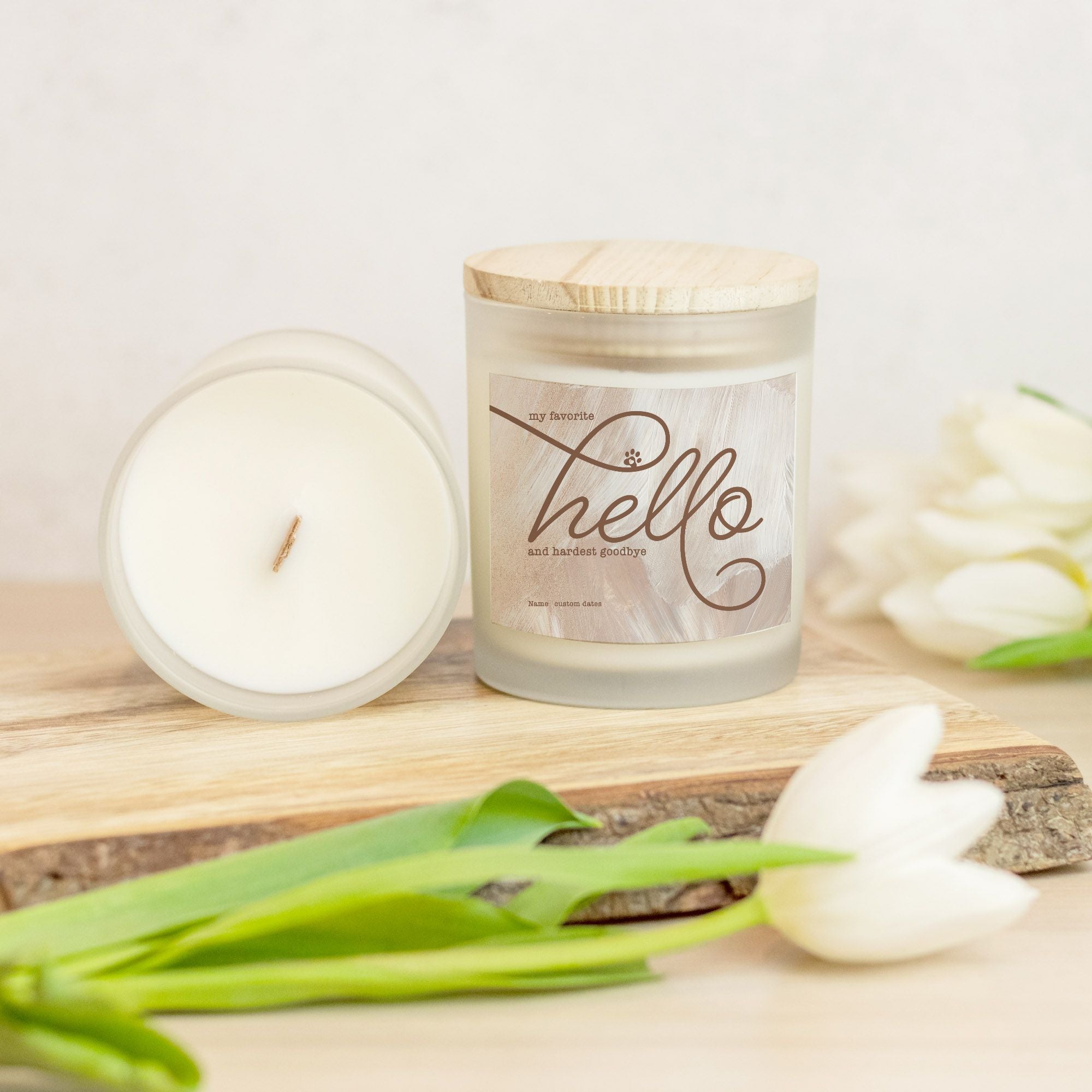 My Favorite Hello Memorial Candle - Lucy + Norman