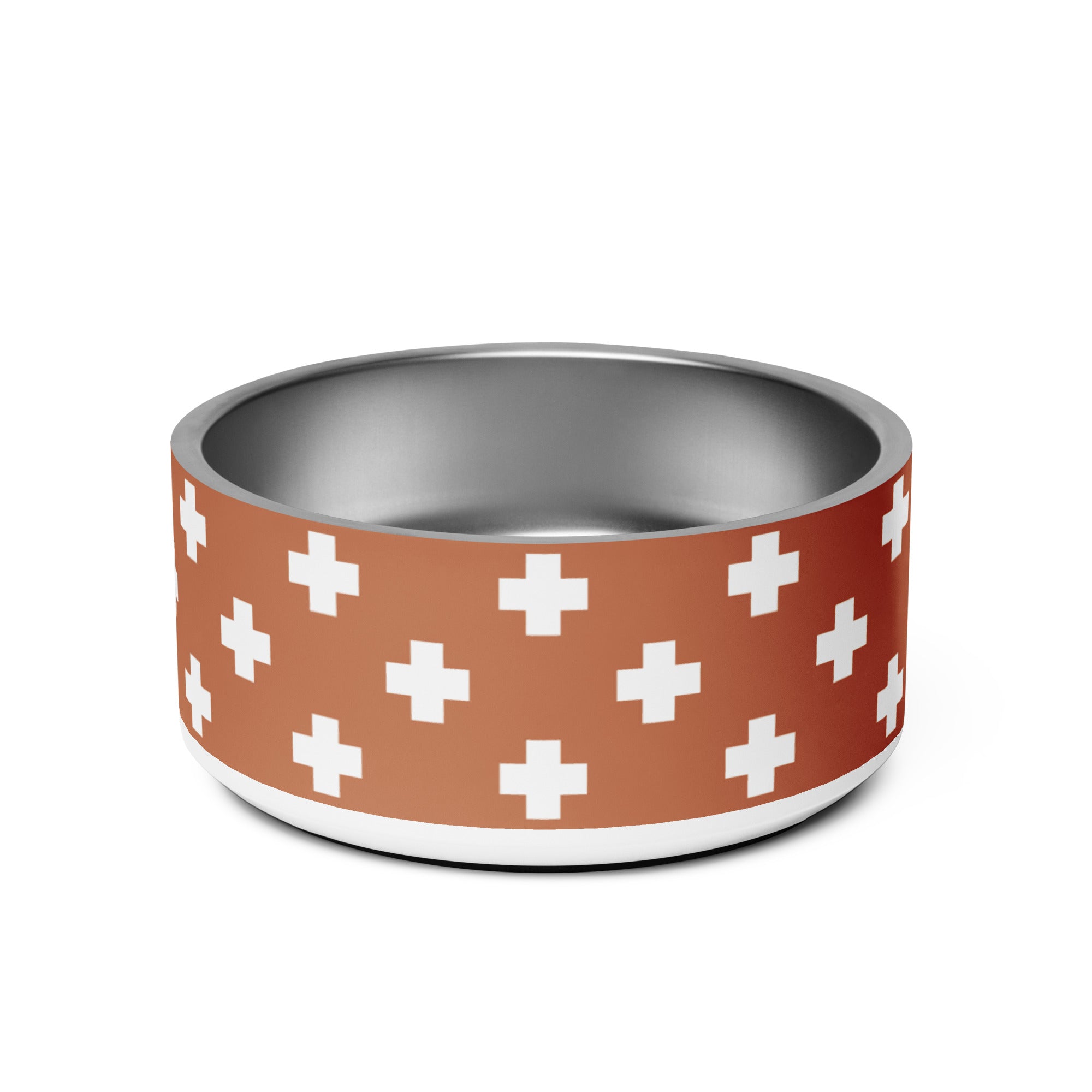 Orange Swiss Cross Dog Bowl - Lucy + Norman