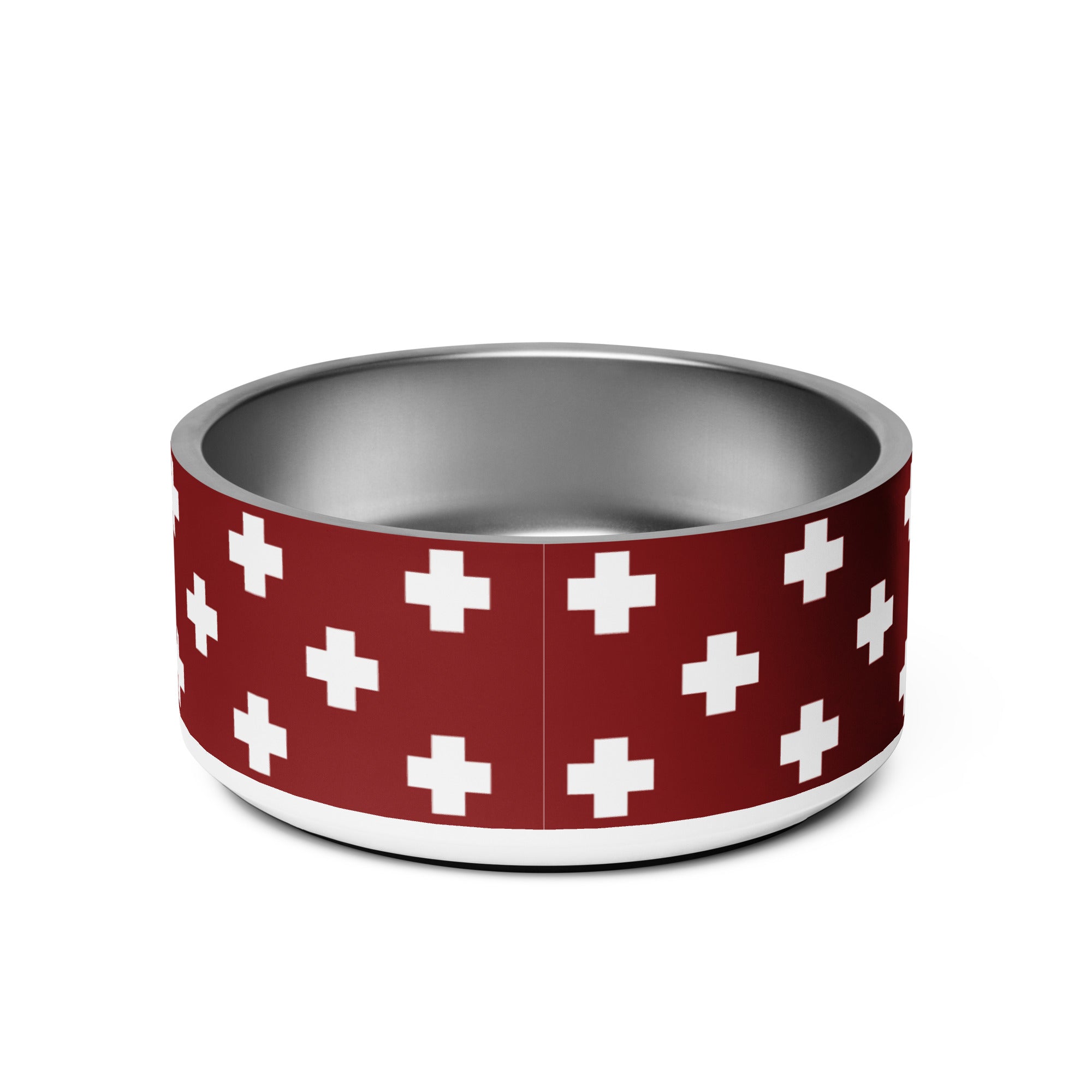 Red Swiss Cross Dog Bowl - Lucy + Norman