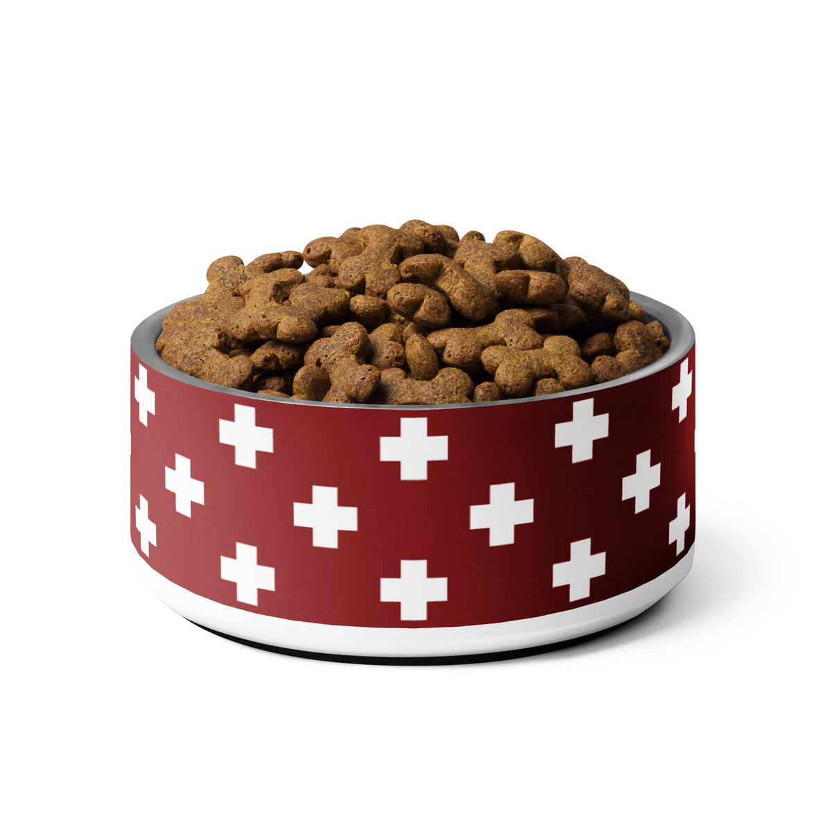 Red Swiss Cross Dog Bowl - Lucy + Norman