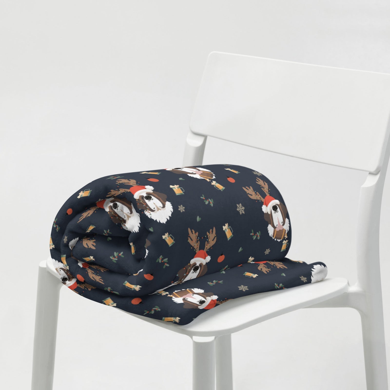 Reindeer Saint Beer Fleece Throw Blanket - Lucy + Norman