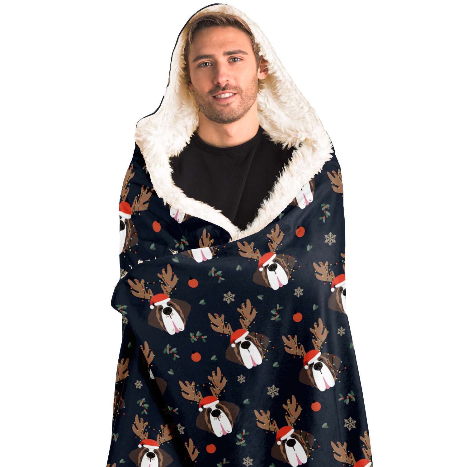 Reindeer Saint Hooded Blanket - Lucy + Norman