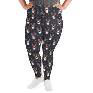 Reindeer Saint Plus Size Leggings - Lucy + Norman