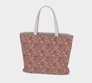 Rosy Fall St Bernard Large Tote Bag - Lucy + Norman