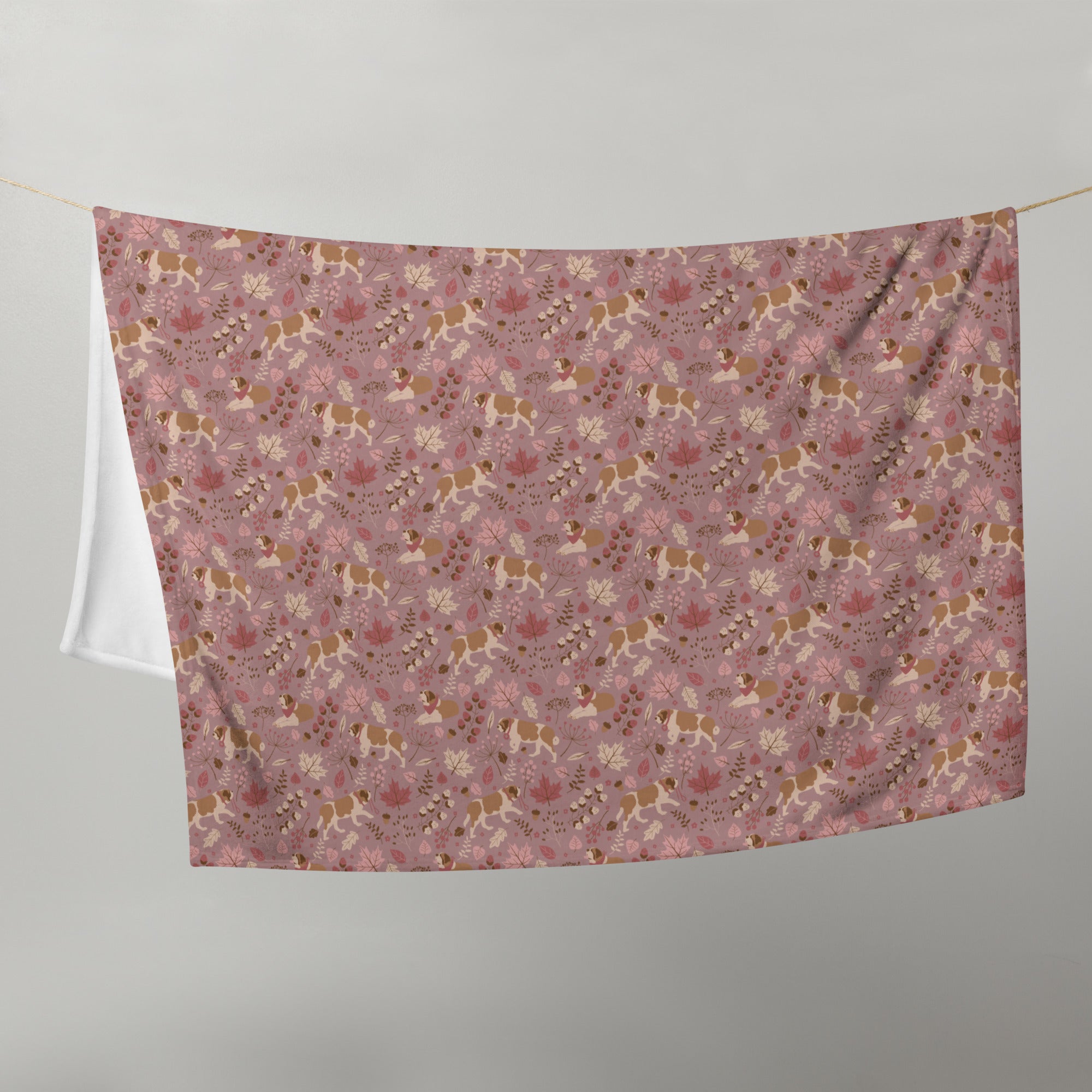 Rosy Fall Walk Fleece Throw Blanket - Lucy + Norman