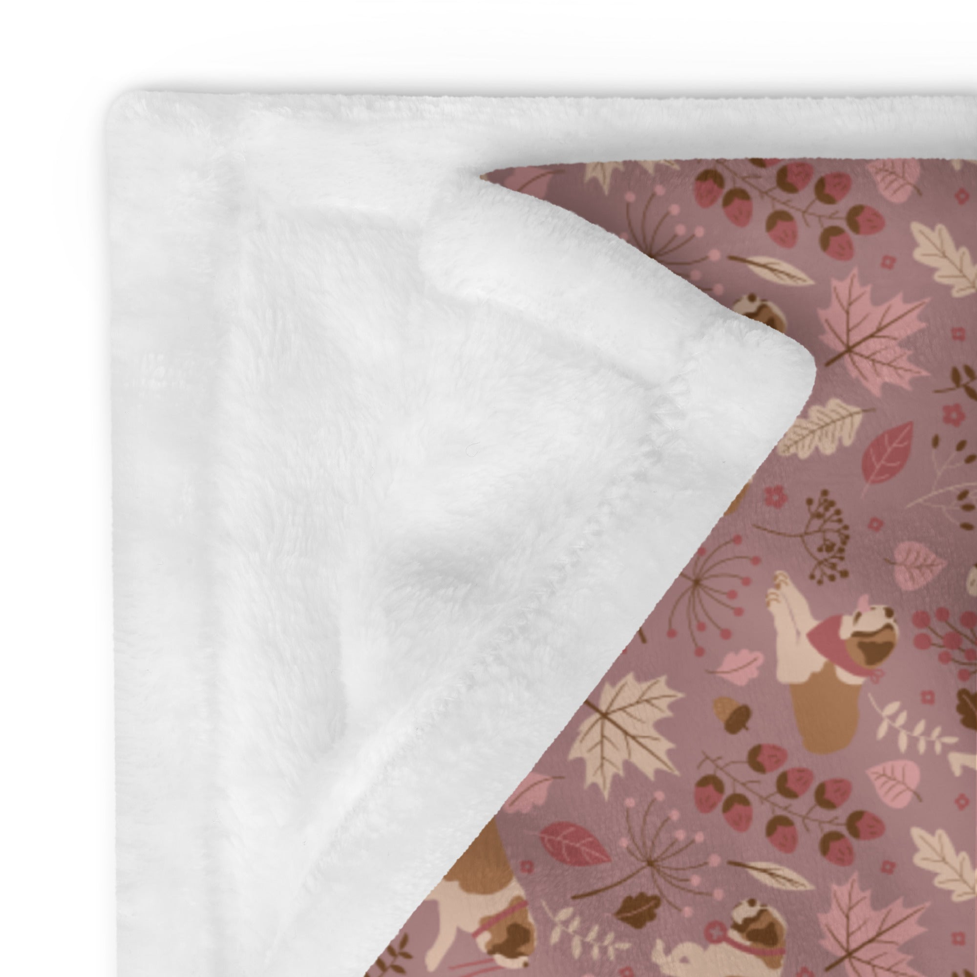 Rosy Fall Walk Fleece Throw Blanket - Lucy + Norman