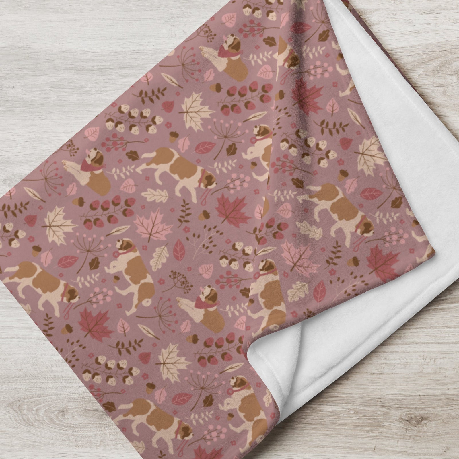 Rosy Fall Walk Fleece Throw Blanket - Lucy + Norman