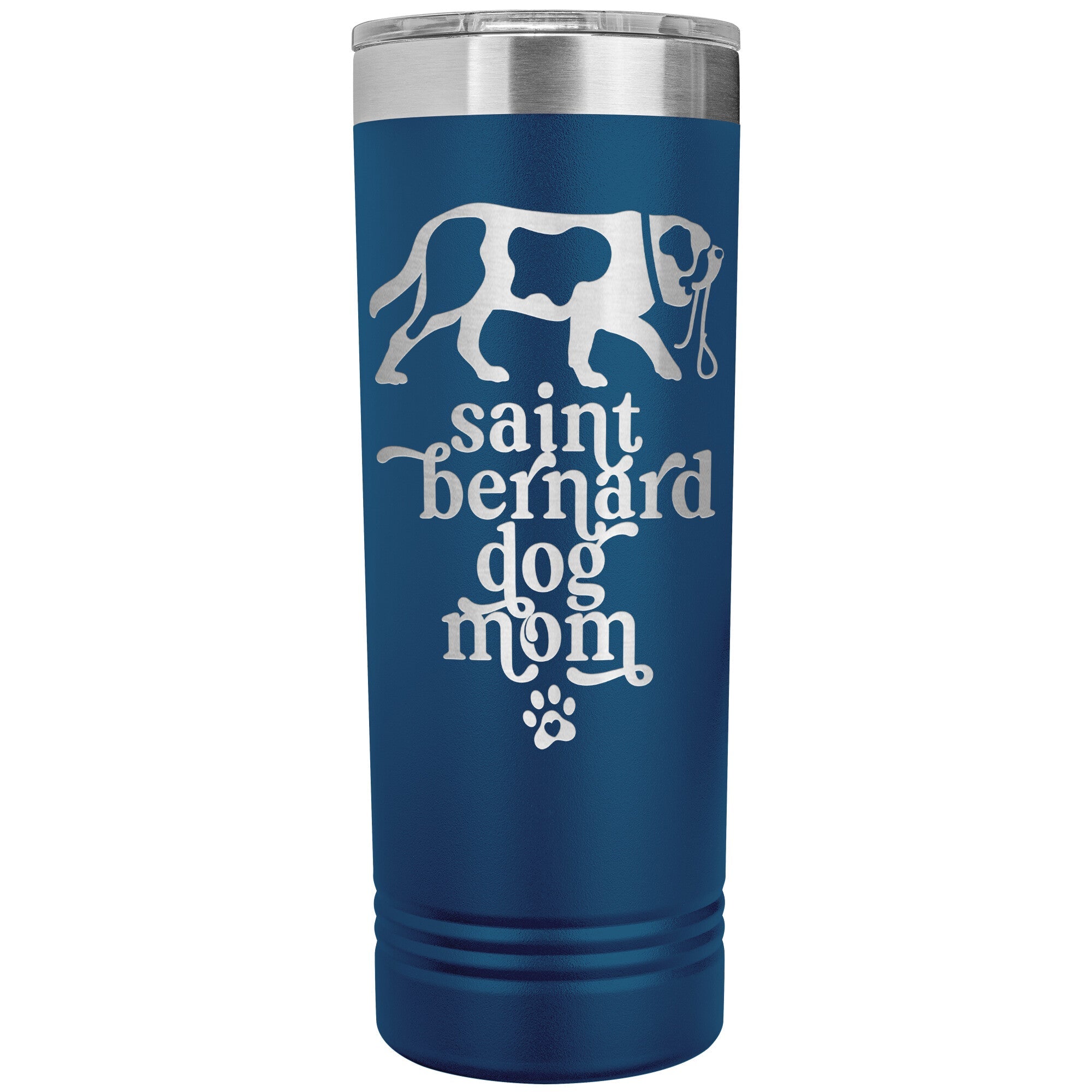 Saint Bernard Dog Mom Skinny Tumbler - Lucy + Norman